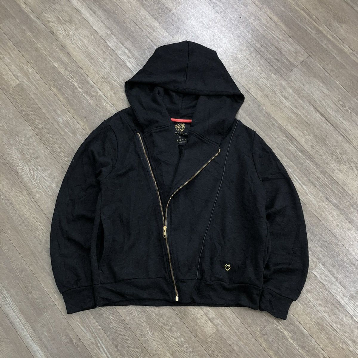 If Six Was Nine × Japanese Brand × Le Grande Bleu (L.G.B.) 2000s Autumn x Earth Asymmetrical Goa Lgb Style Zip Hoodie Size US M / EU 48-50 / 2 - 2 Thumbnail