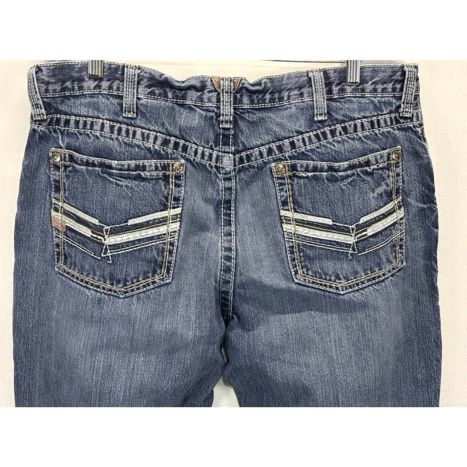 Ariat VINTAGE Ariat Mens Jeans Bootcut Relaxed Fit 38x26 Western Cowboy Medium Wash Denim Size US 38 / EU 54 - 4 Thumbnail
