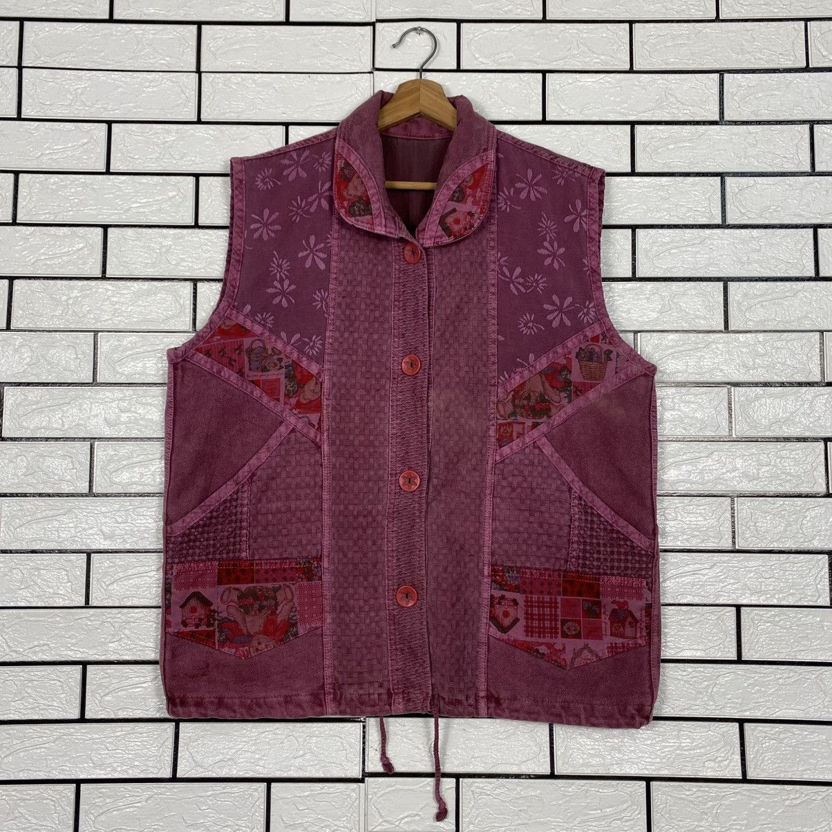 Japanese Brand 📌Patchwork Design Vest Jacket Unbranded Issey Miyake Size US M / EU 48-50 / 2 - 2 Thumbnail