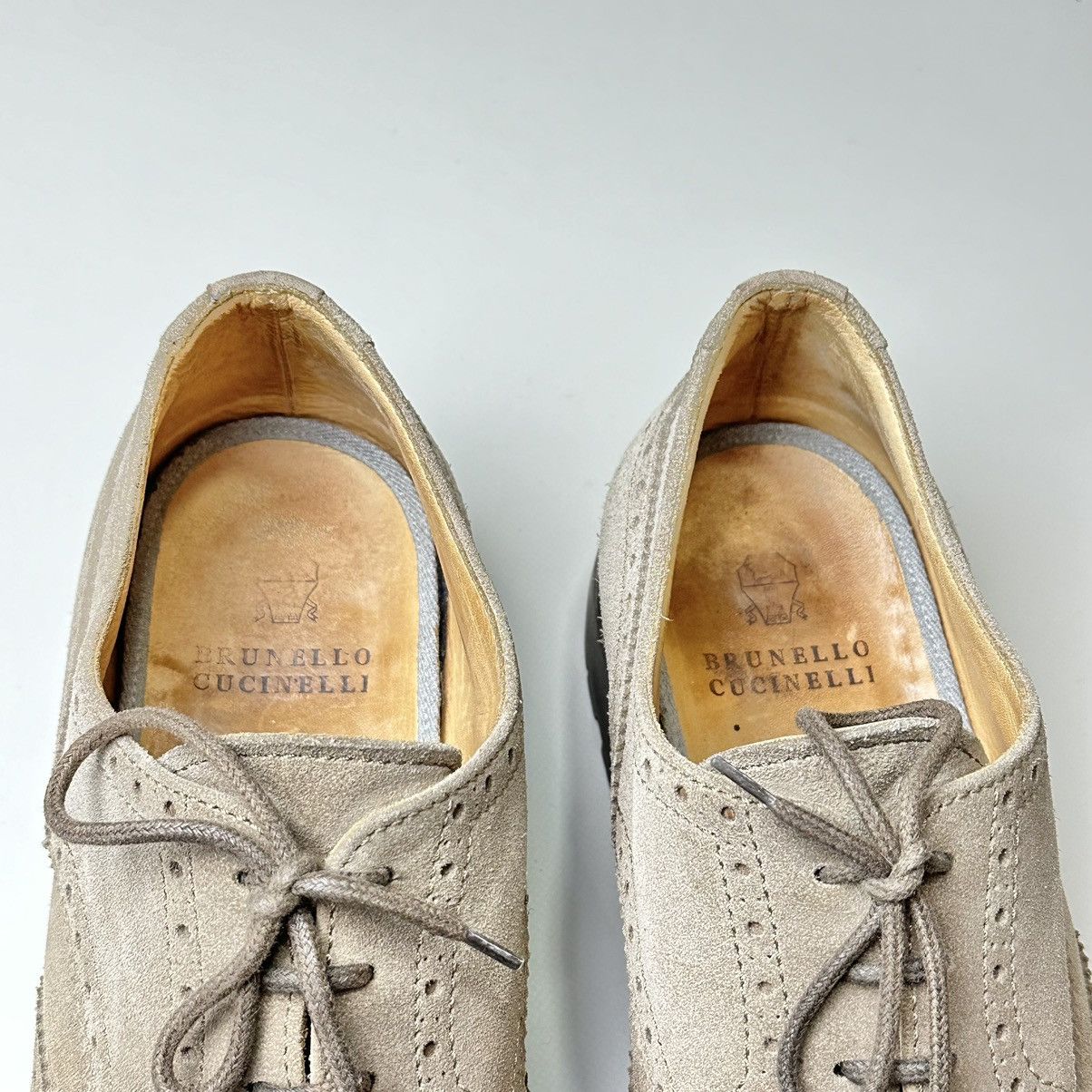 Brunello Cucinelli Brunello Cucinelli Suede Brogues Light brown Size US 12 / EU 45 - 12 Thumbnail