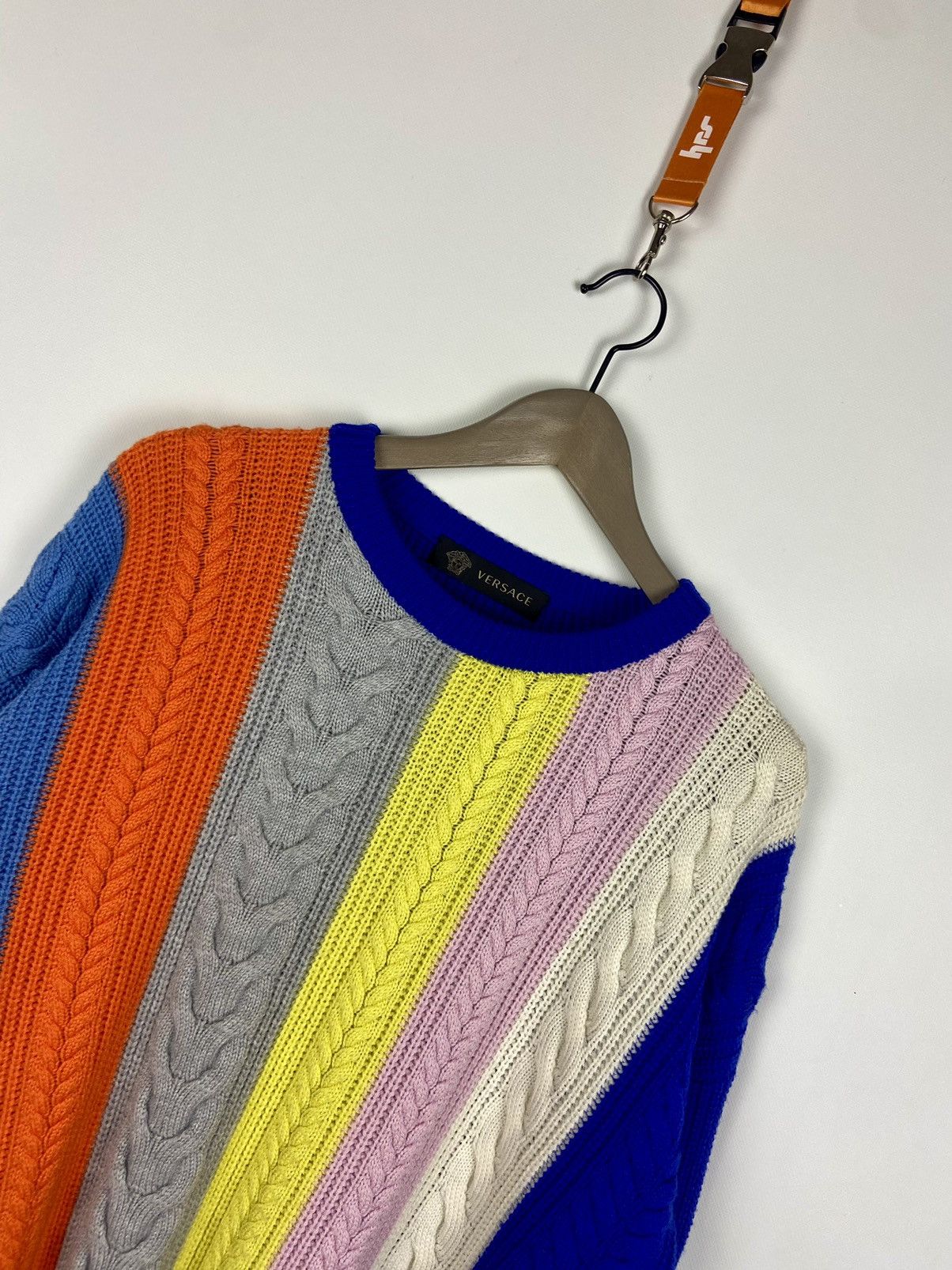 Designer × Versace Versace Multicolor Wool Knitted Sweater Womens Luxury Sz 38 Size XS / US 0-2 / IT 36-38 - 4 Thumbnail