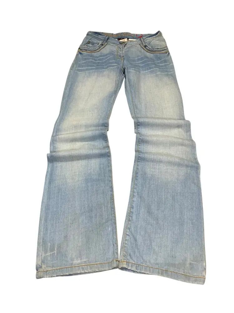 Morgan Homme 2000s Morgan De Toi flared washed blue jeans Size US 30 / EU 46 - 1 Thumbnail