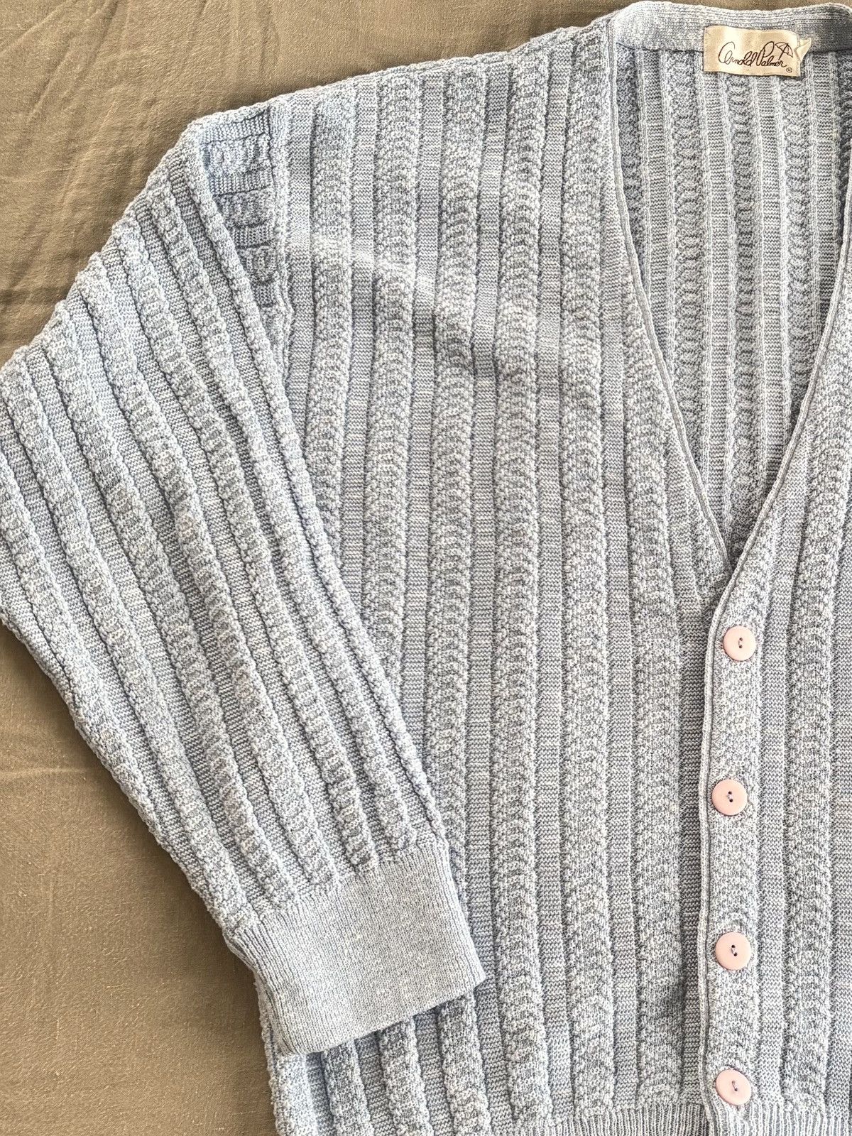 Other Arnold Palmer Vintage Mens Cardigan knit Sweater Size US L / EU 52-54 / 3 - 5 Thumbnail