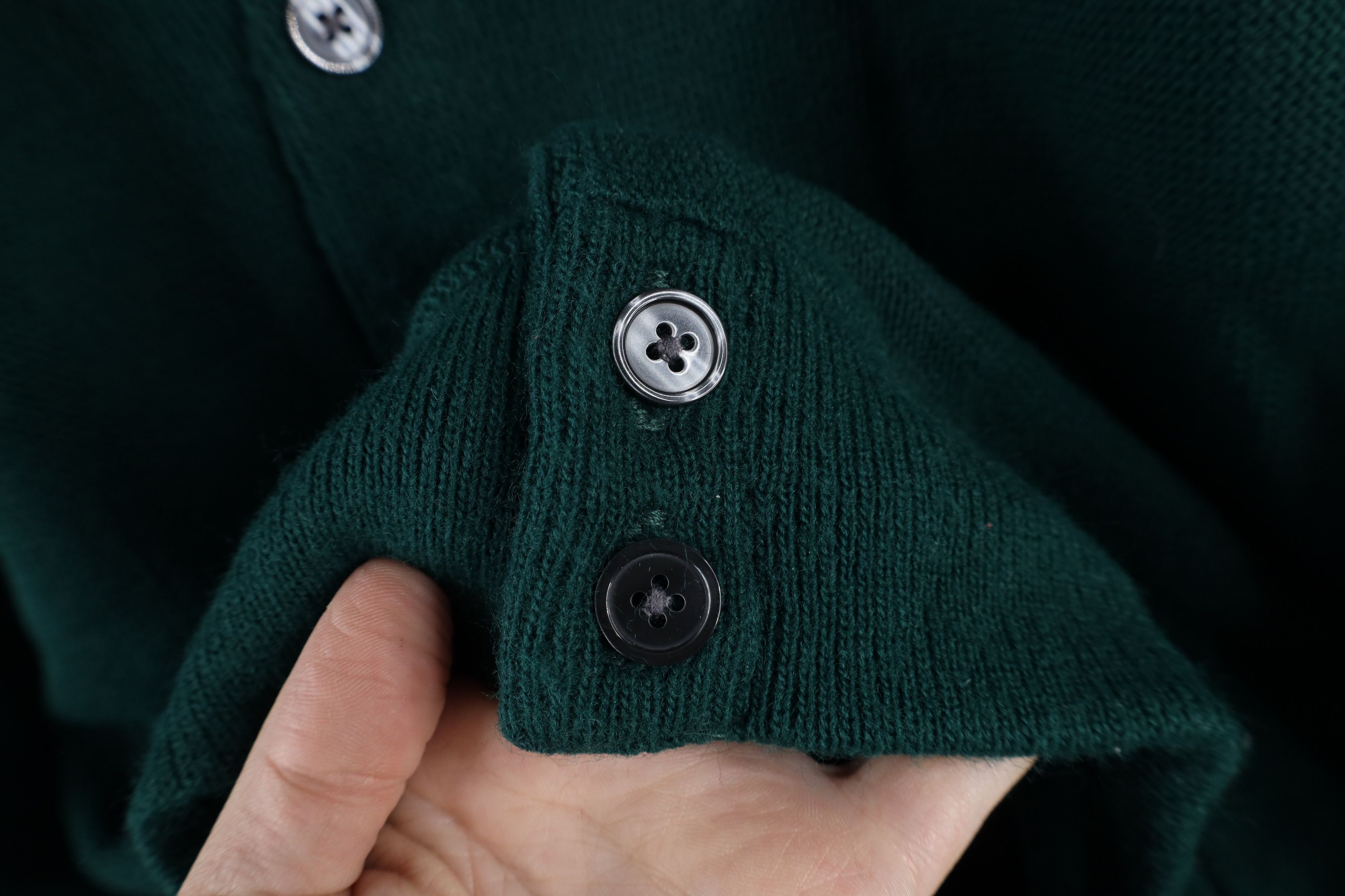 Vintage Vintage 90s Streetwear Knit Cardigan Sweater Green USA Size US L / EU 52-54 / 3 - 4 Thumbnail
