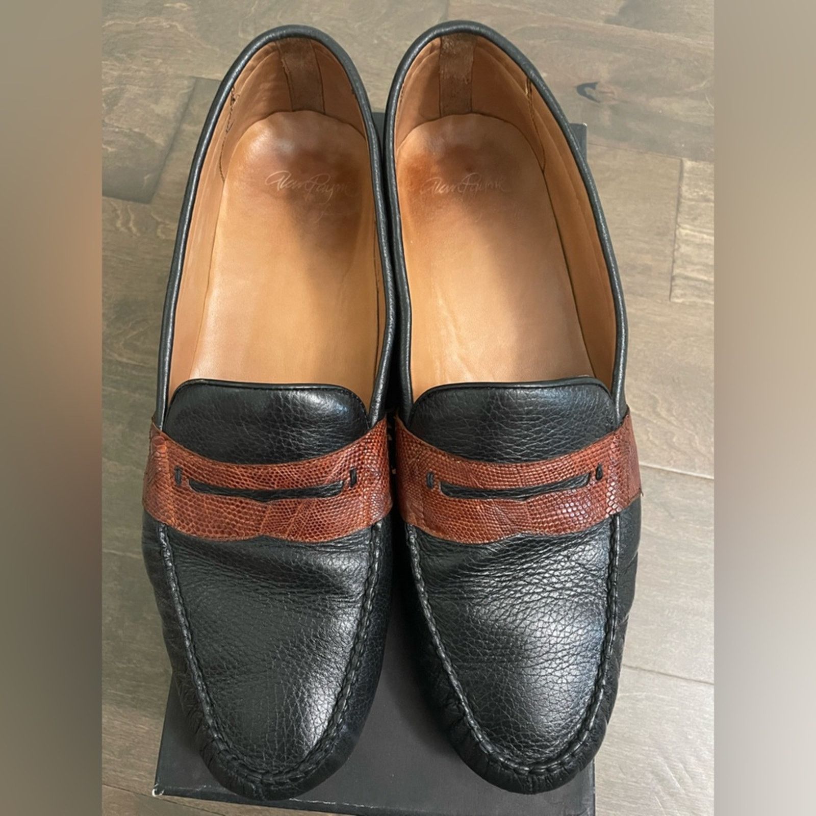 Alan Paine Alan Payne Wellesley II Black Genuine Lizard Loafers Men 12 Size US 12 / EU 45 - 2 Thumbnail