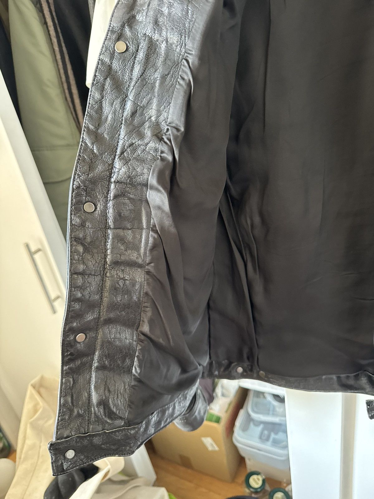 Yohji Yamamoto Yohji Yamamoto Pour Homme x Isamu Katayama Leather Jacket Size US L / EU 52-54 / 3 - 9 Thumbnail