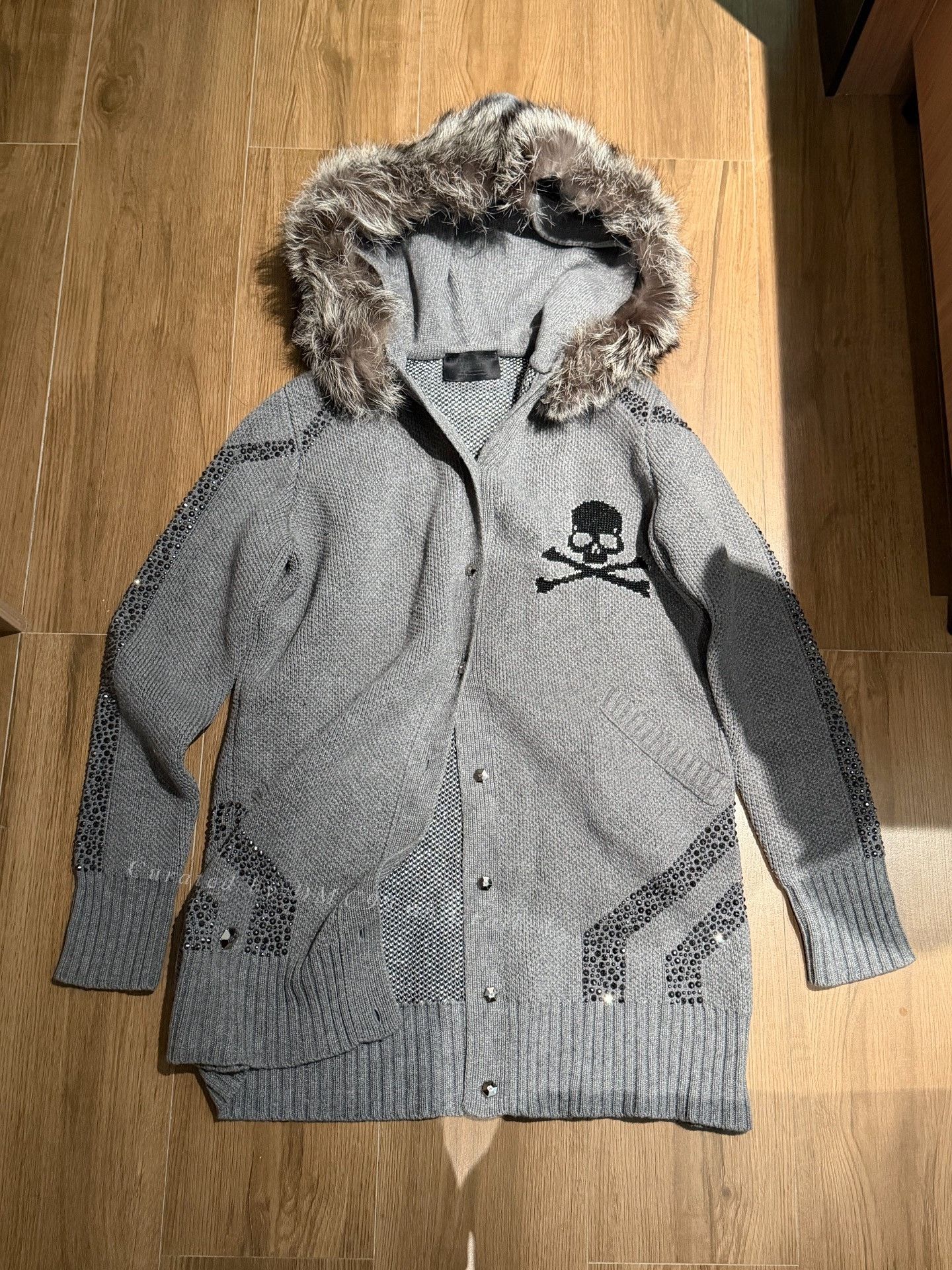 Philipp Plein Philipp Plein Skull Rivet Knit Fur Coat Size US M / EU 48-50 / 2 - 1 Thumbnail