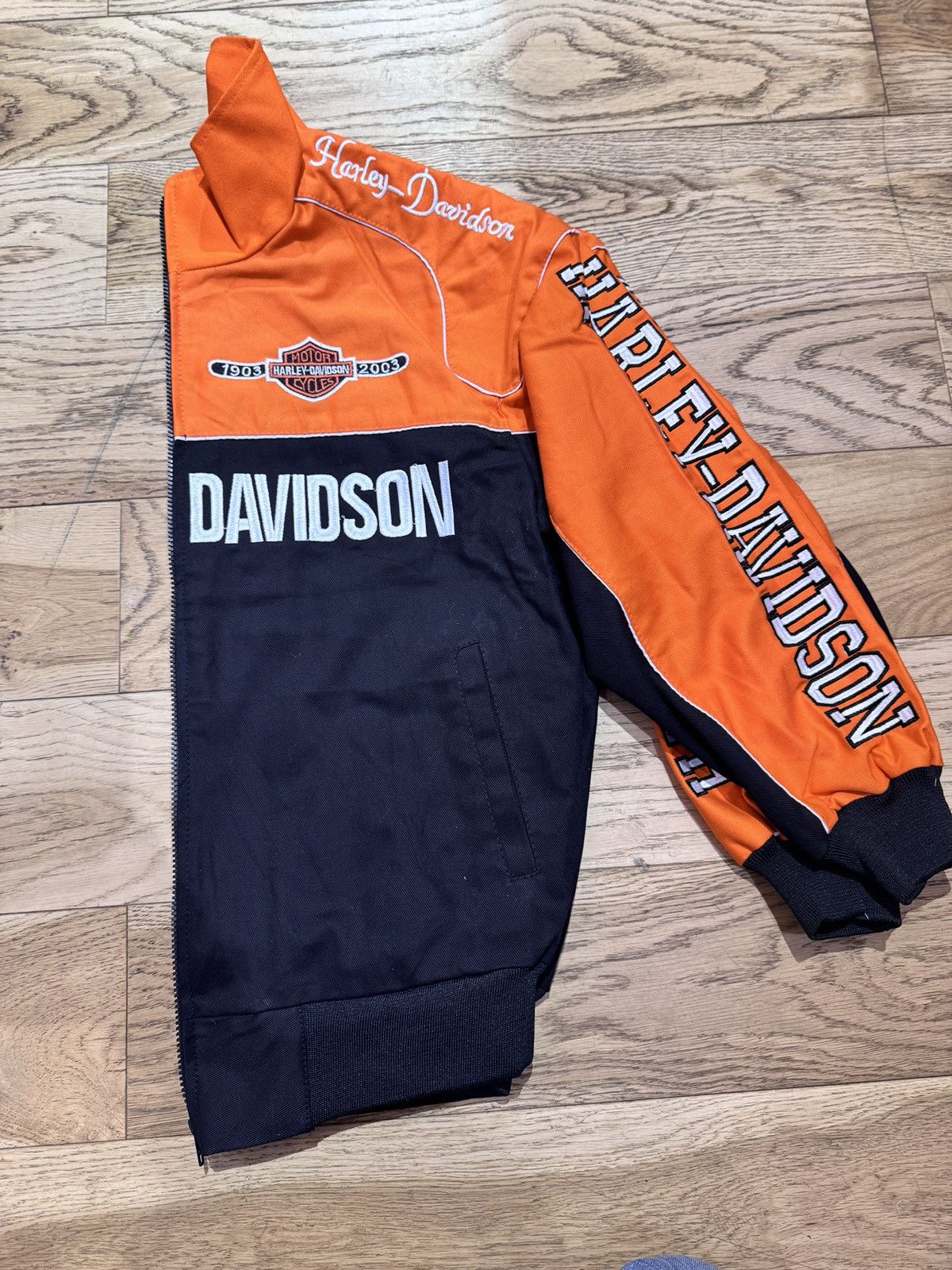 Vintage Harley Davidson embroidered rework bomber jacket size Large Size US L / EU 52-54 / 3 - 3 Thumbnail