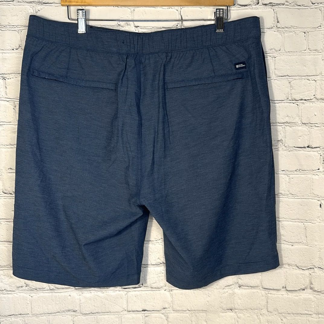 Reyn Spooner Reyn Spooner Aloha Mens Performance Golf Shorts Gray Blue 38 Chino Drawstring Waist Zippered Back Pockets Mens Size US 38 / EU 54 - 5 Thumbnail