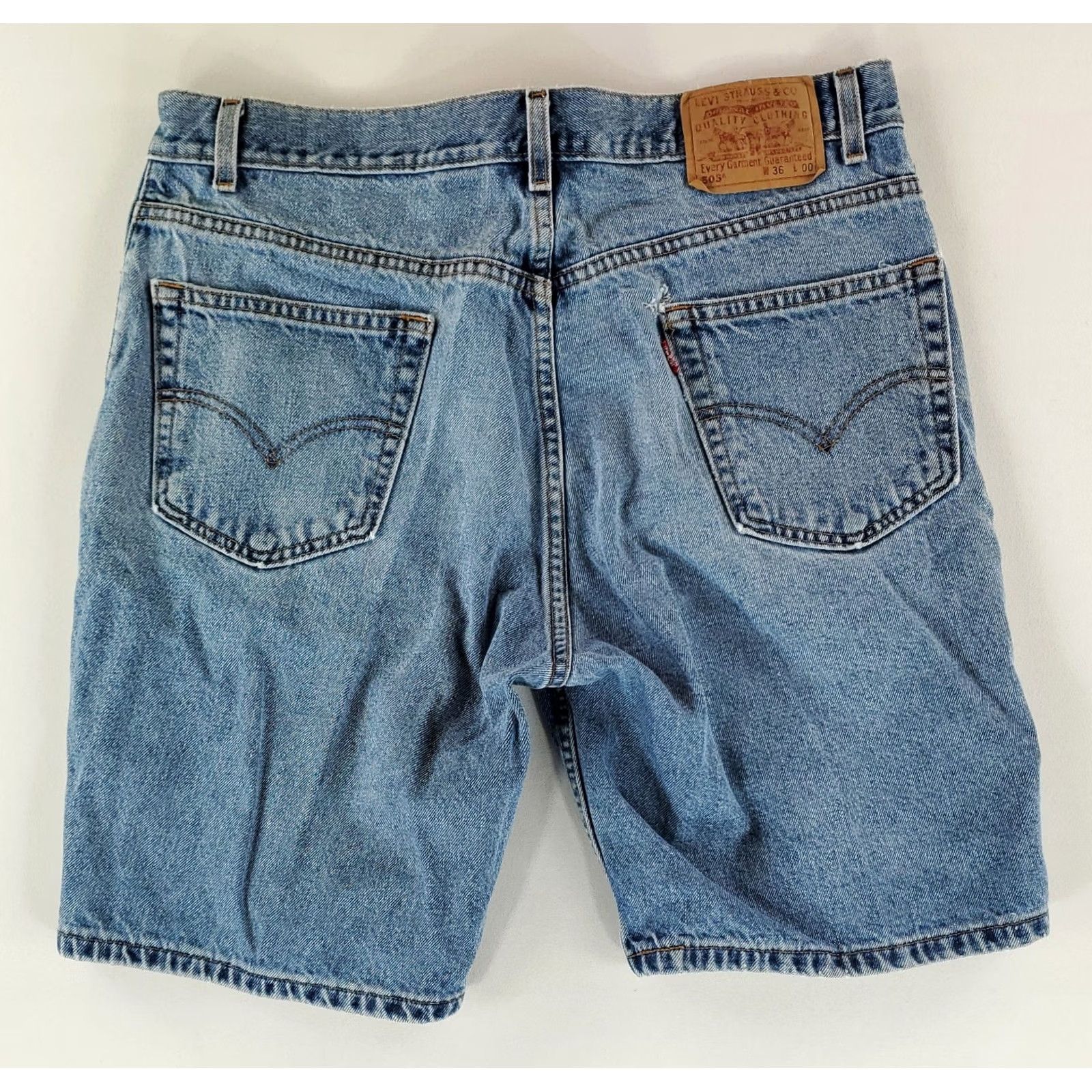 Levi's VINTAGE Levi's 505 VTG 90s Jean Shorts Blue Regular Fit 36 Mens 8.5 Inseam Jorts Size US 36 / EU 52 - 2 Thumbnail