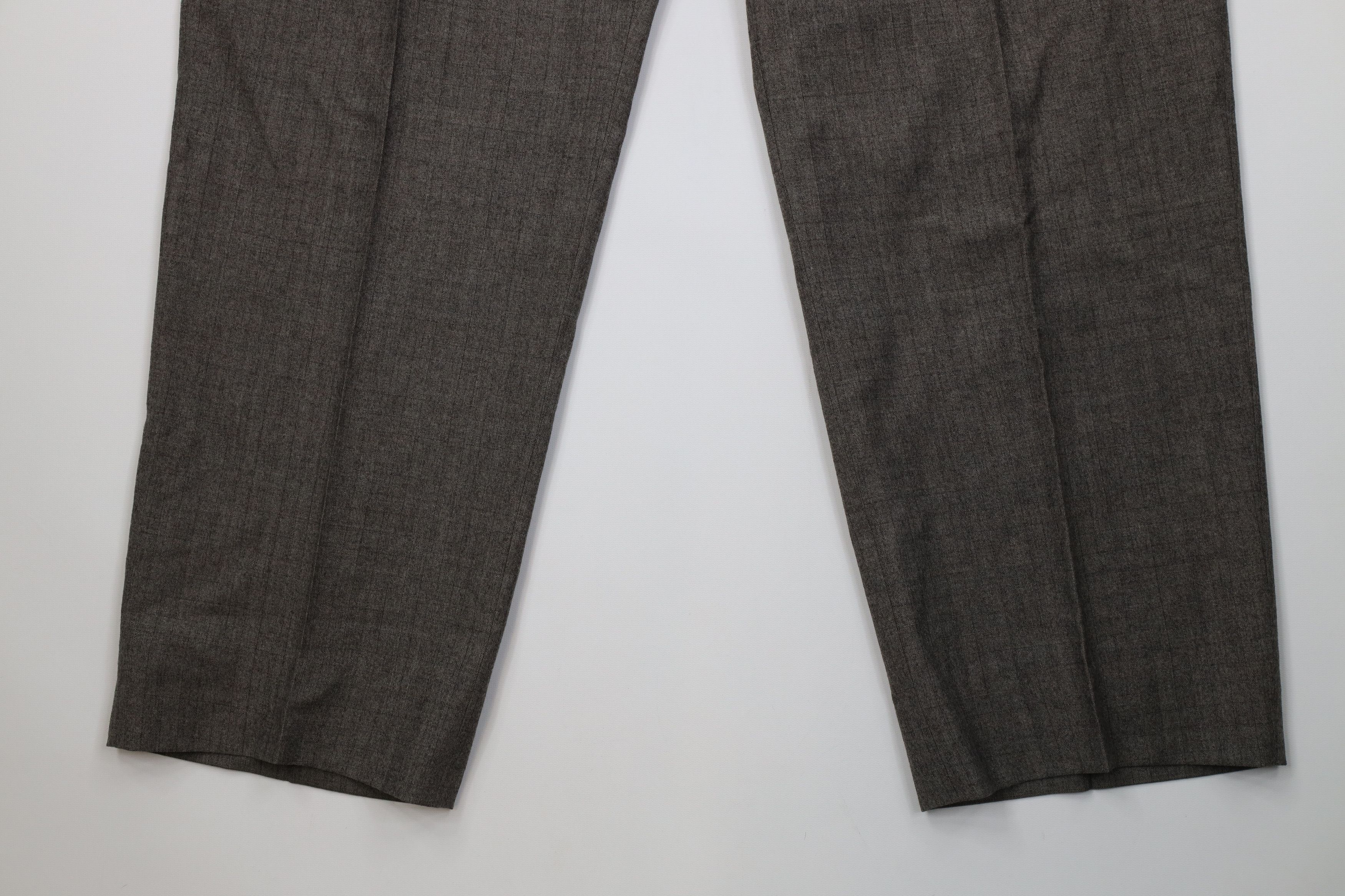 Hickey Freeman Vintage 90s Hickey Freeman Wide Leg Chino Pants Gray Check Size US 40 / EU 56 - 4 Thumbnail