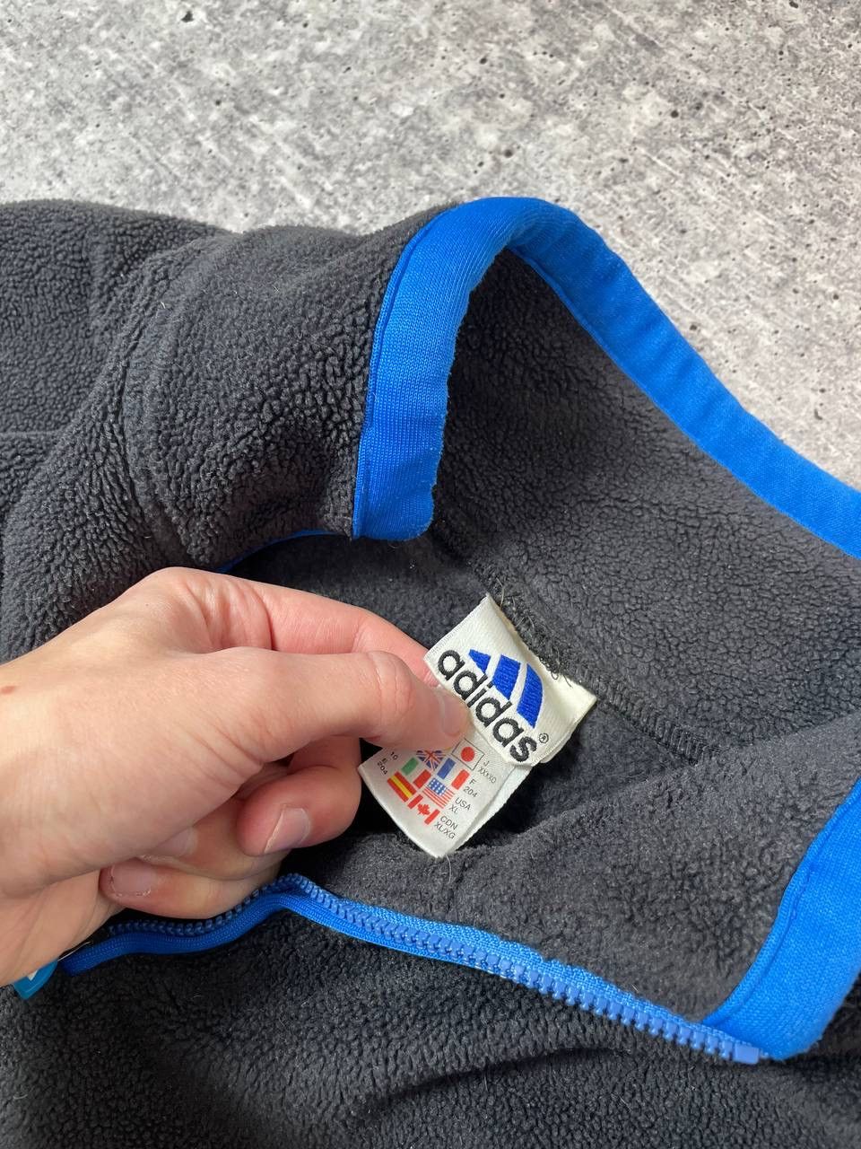 Adidas Vintage 90s Adidas Baggy Half Zip Fleece Jacket Y2K Size US XL / EU 56 / 4 - 6 Thumbnail