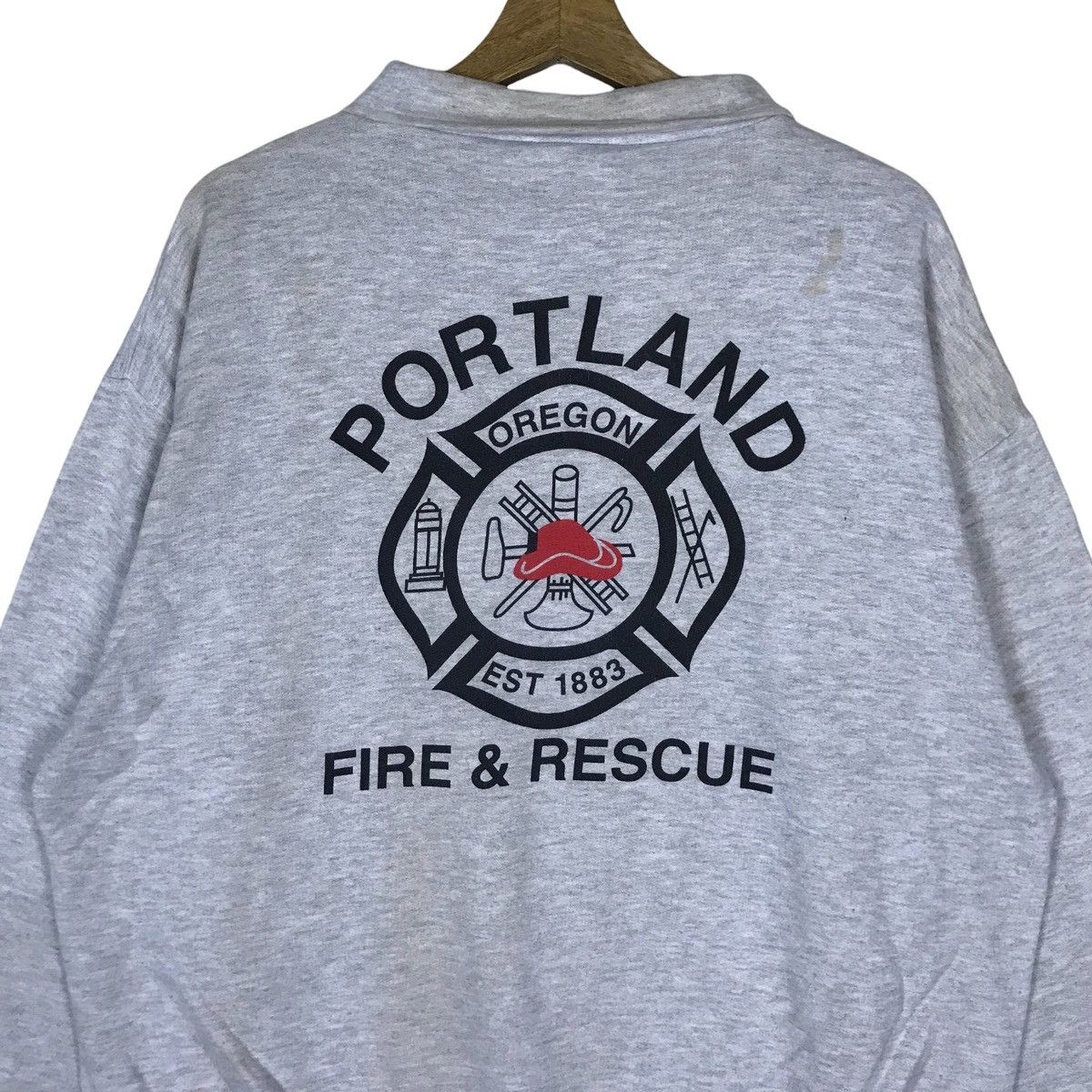 Jerzees Vintage Jerzees Portland Fire & Rescue Pullover Jumper Size US L / EU 52-54 / 3 - 5 Thumbnail