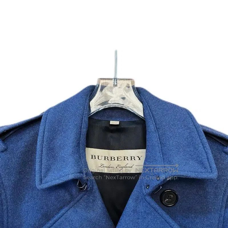 Burberry Burberry Blue Wool Coat for Men. Size US XS / EU 42 / 0 - 3 Thumbnail