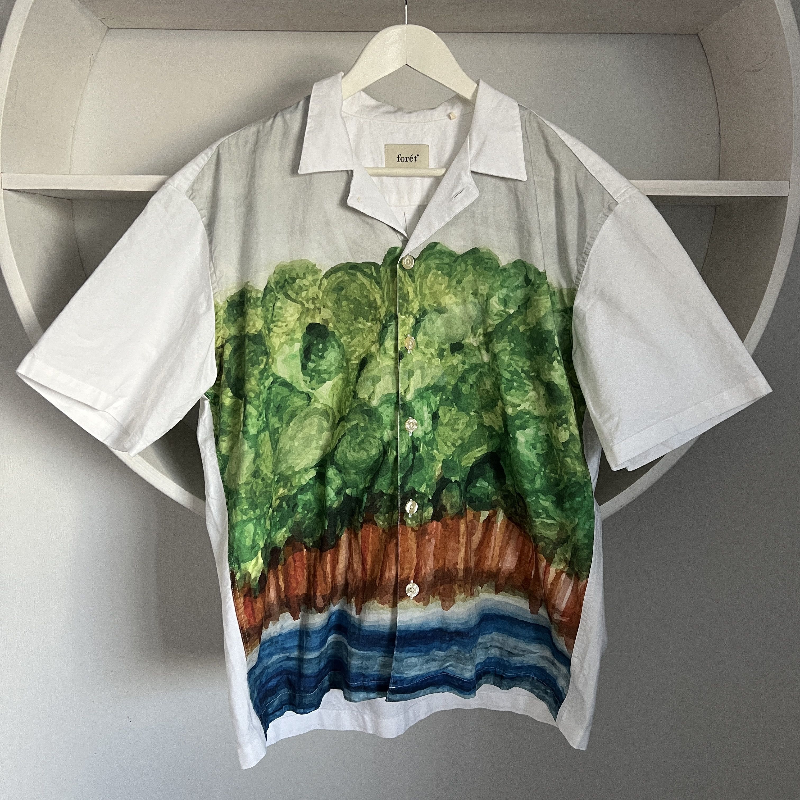 Japanese Brand × foret Men's FORET STUDIO Casual Printed Polo Shirt Size M Size US M / EU 48-50 / 2 - 1 Thumbnail