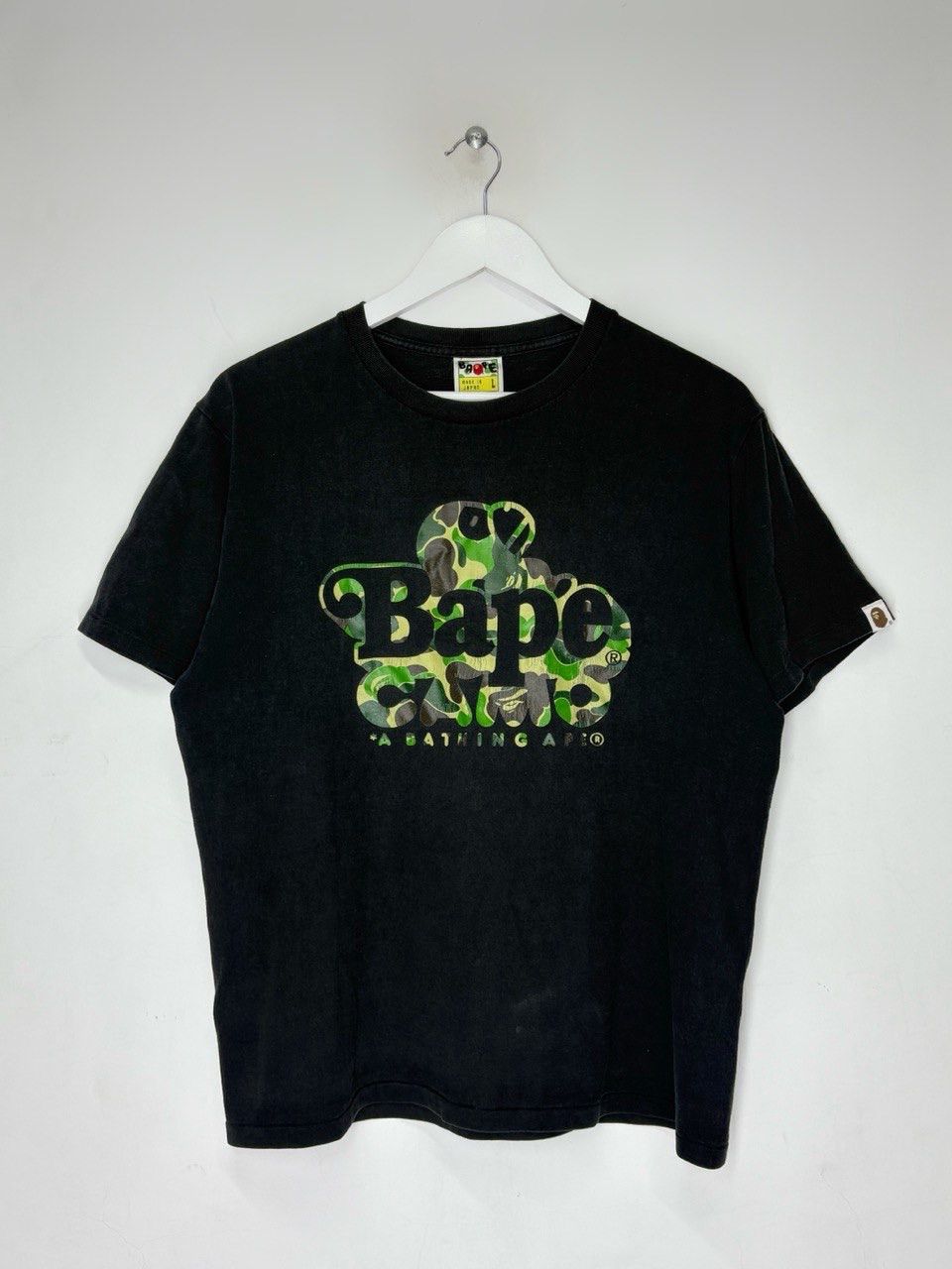 Bape Bape Sleeping Green Camo Milo Tee Faded Black Size US L / EU 52-54 / 3 - 1 Thumbnail