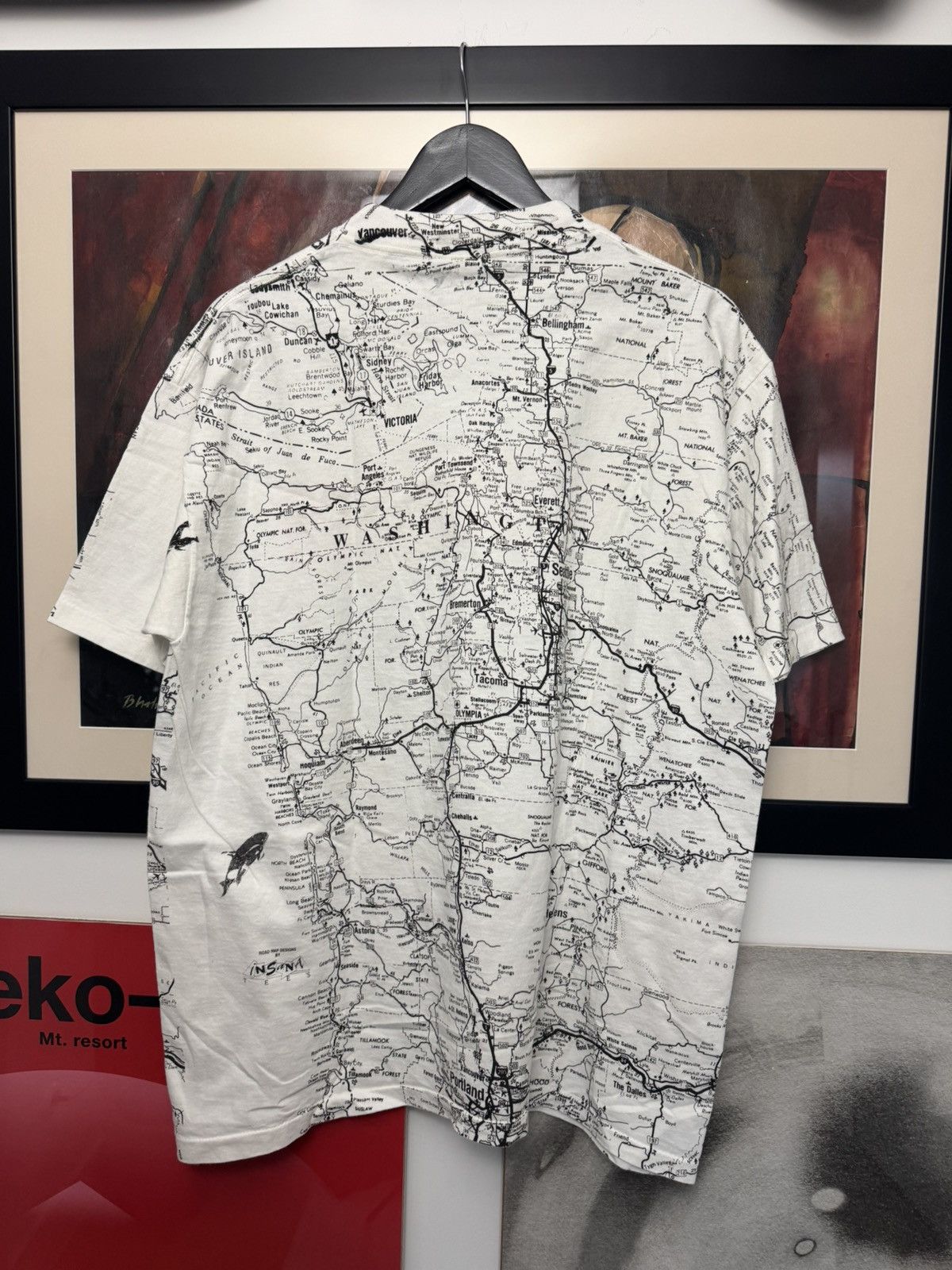 Vintage Vintage 1990s Washington USA AOP Tee Allsport Single Stitch Size US XL / EU 56 / 4 - 2 Thumbnail