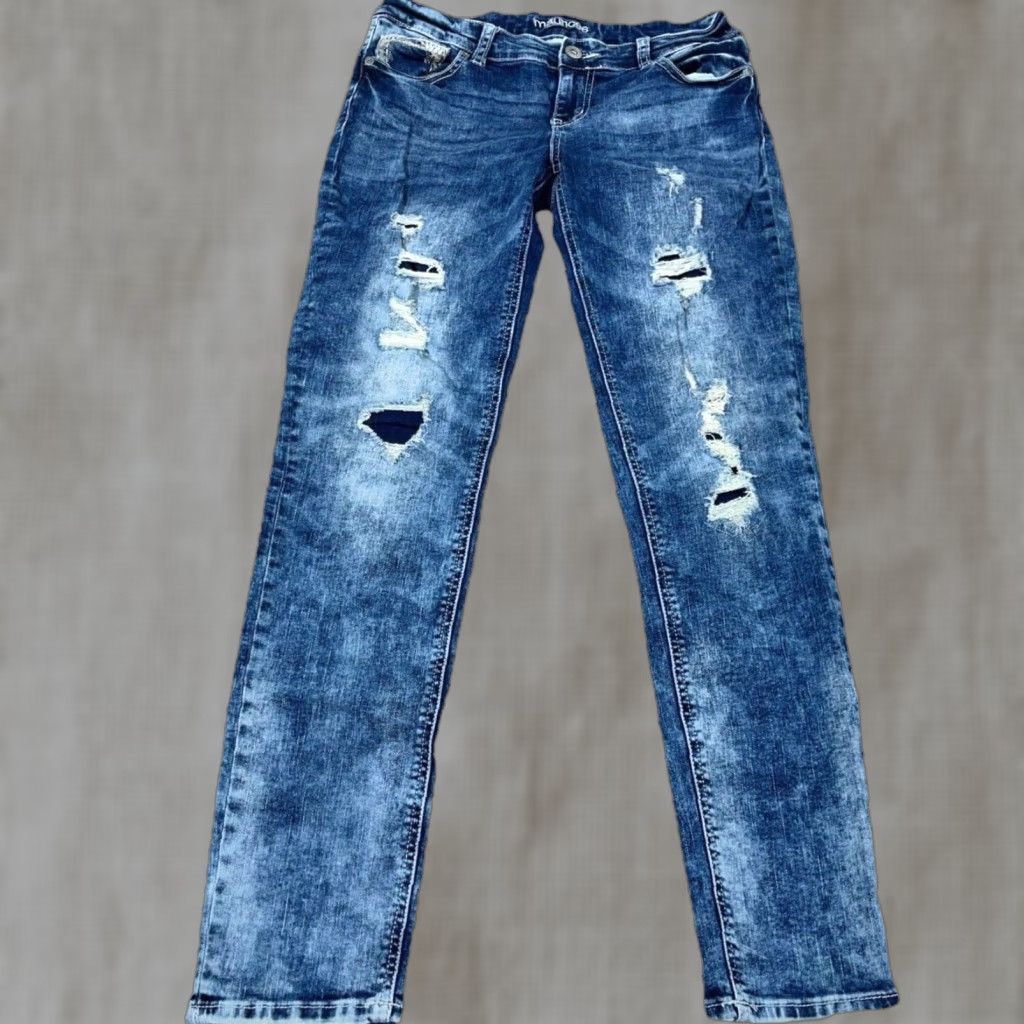 Vintage Maurices Jeans Women 6 Skinny Fit Denim Blue 5-Pocket Stretch Regular Cargo: Maurices? Size 28" / US 6 / IT 42 - 1 Thumbnail