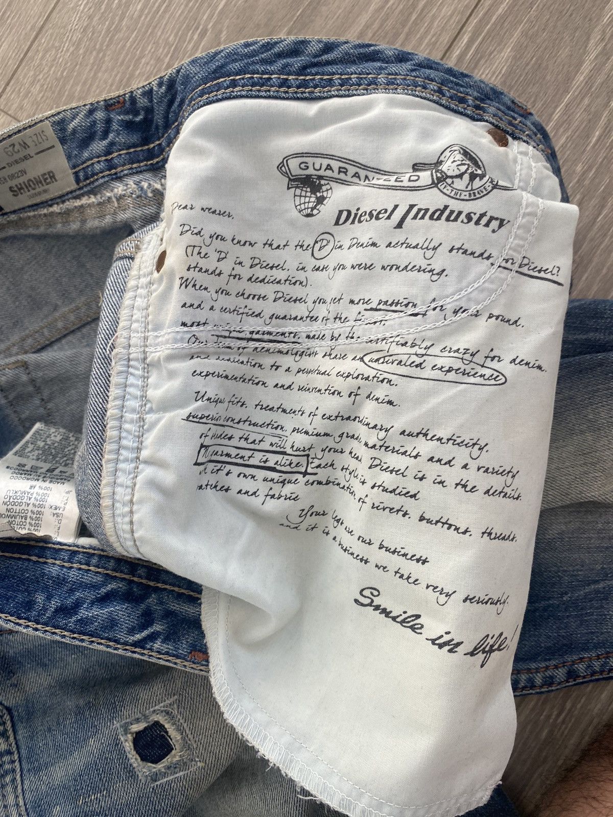 Diesel × Vintage Rare vintage Diesel Distressed Jeans Size US 29 - 13 Thumbnail