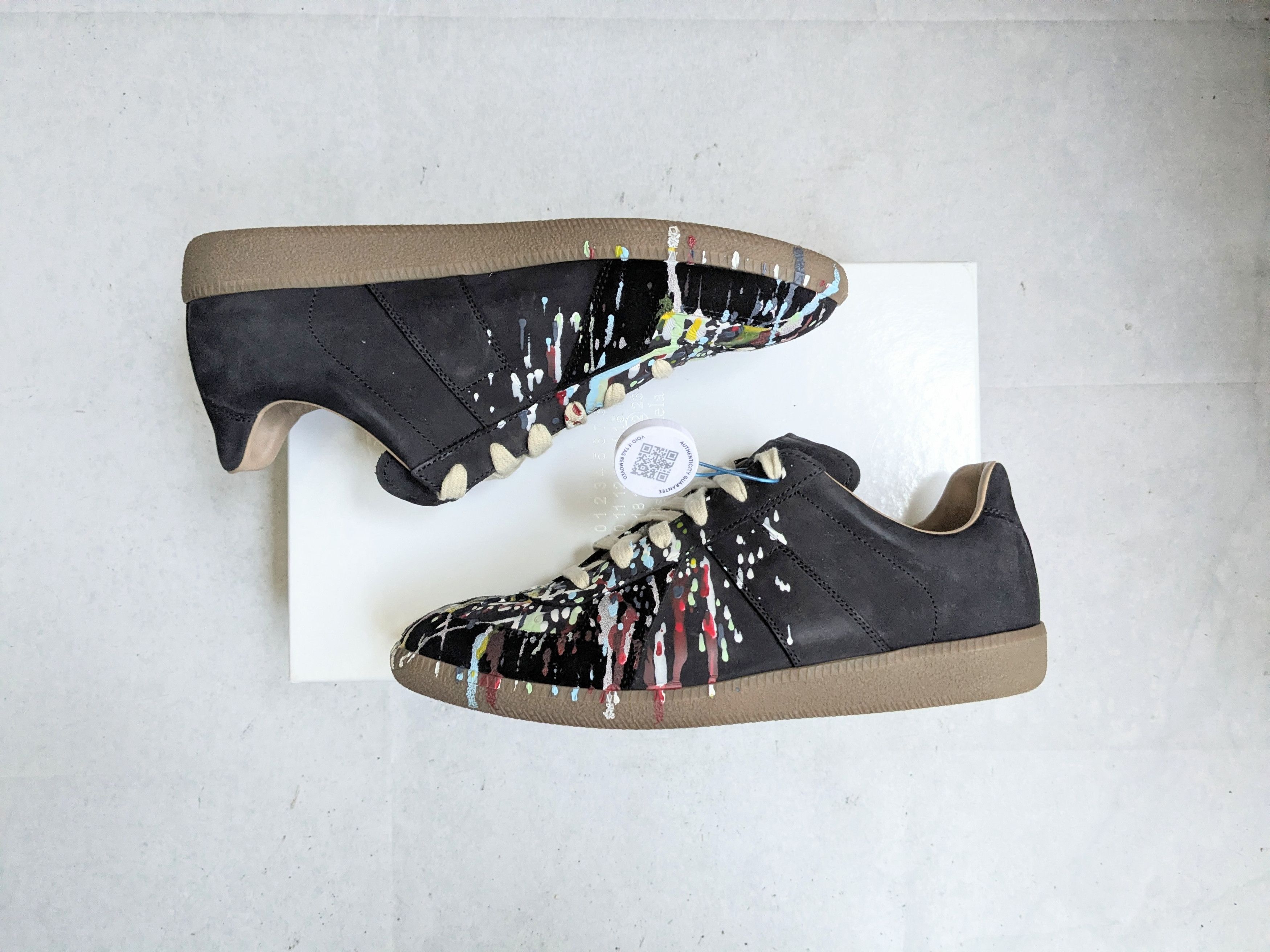 Maison Margiela Maison Margiela Replica GAT Paint Splatter 10 43 Black Size US 10 / EU 43 - 4 Thumbnail