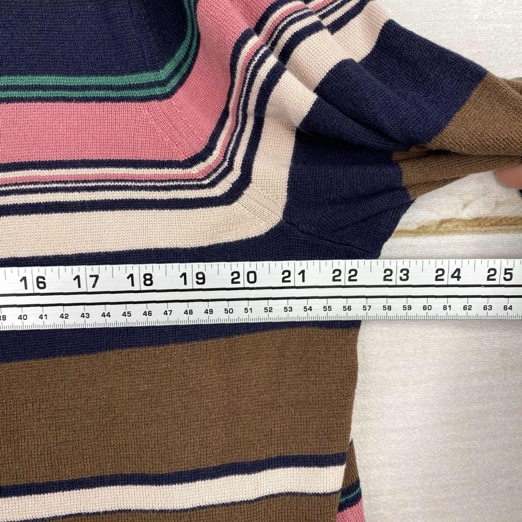 J. Jill J. Jill Pullover Sweater Womens XL Petite Cotton Blend Colorful Stripes 3/4 Slv Size XL / US 12-14 / IT 48-50 - 6 Thumbnail