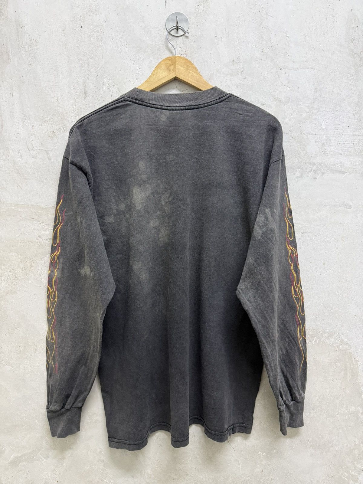 Vintage Sun Faded Flames Thrashed Long Sleeve Tees Size US L / EU 52-54 / 3 - 2 Thumbnail