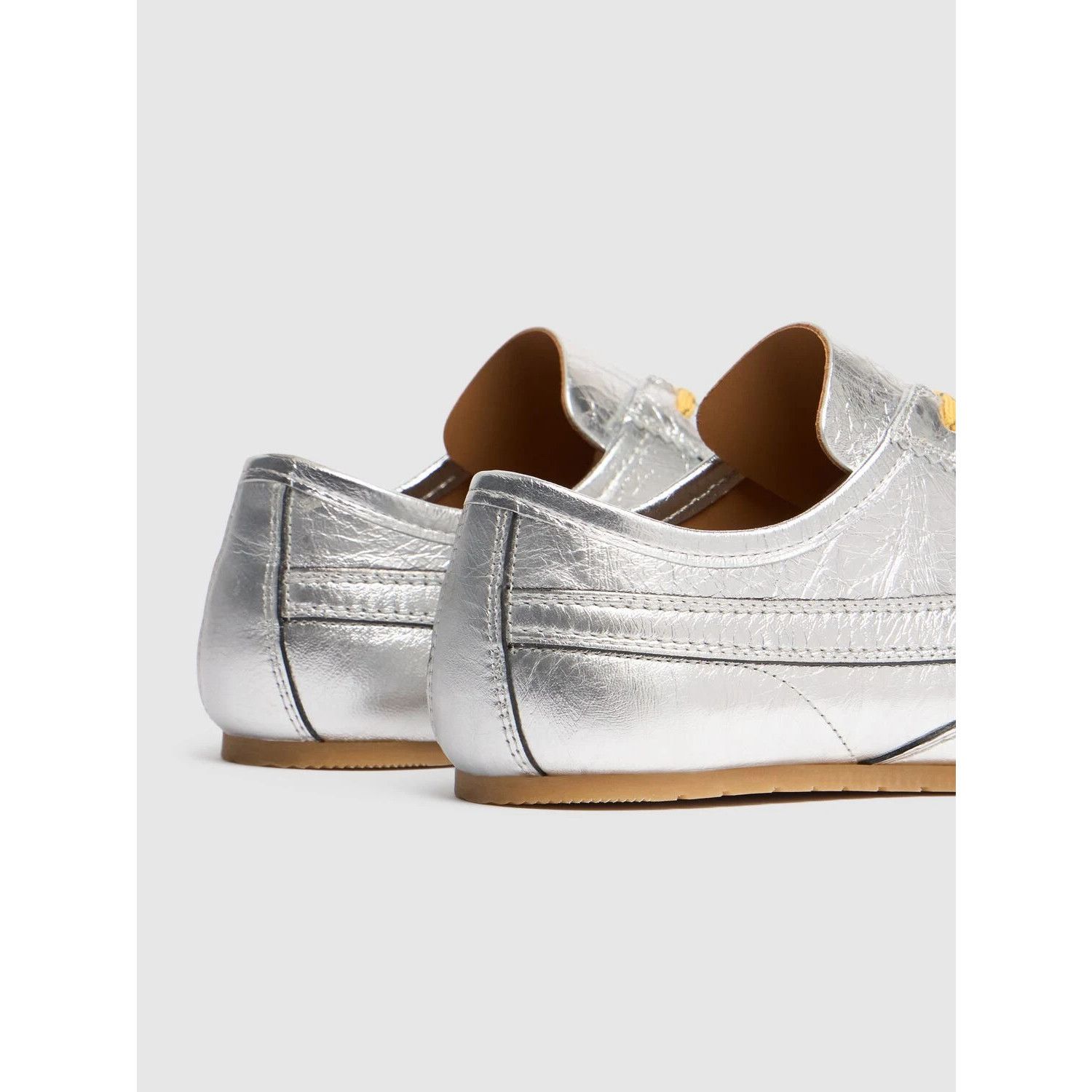 Dries Van Noten DRIES VAN NOTEN Silver Leather Sneakers New & Authentic (Men Size US 7 / EU 40 - 4 Thumbnail