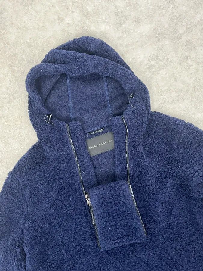 Daniele Alessandrini 2000s Daniele Alessandrini Sherpa Double Zip Navy Jacket Size US L / EU 52-54 / 3 - 7 Thumbnail