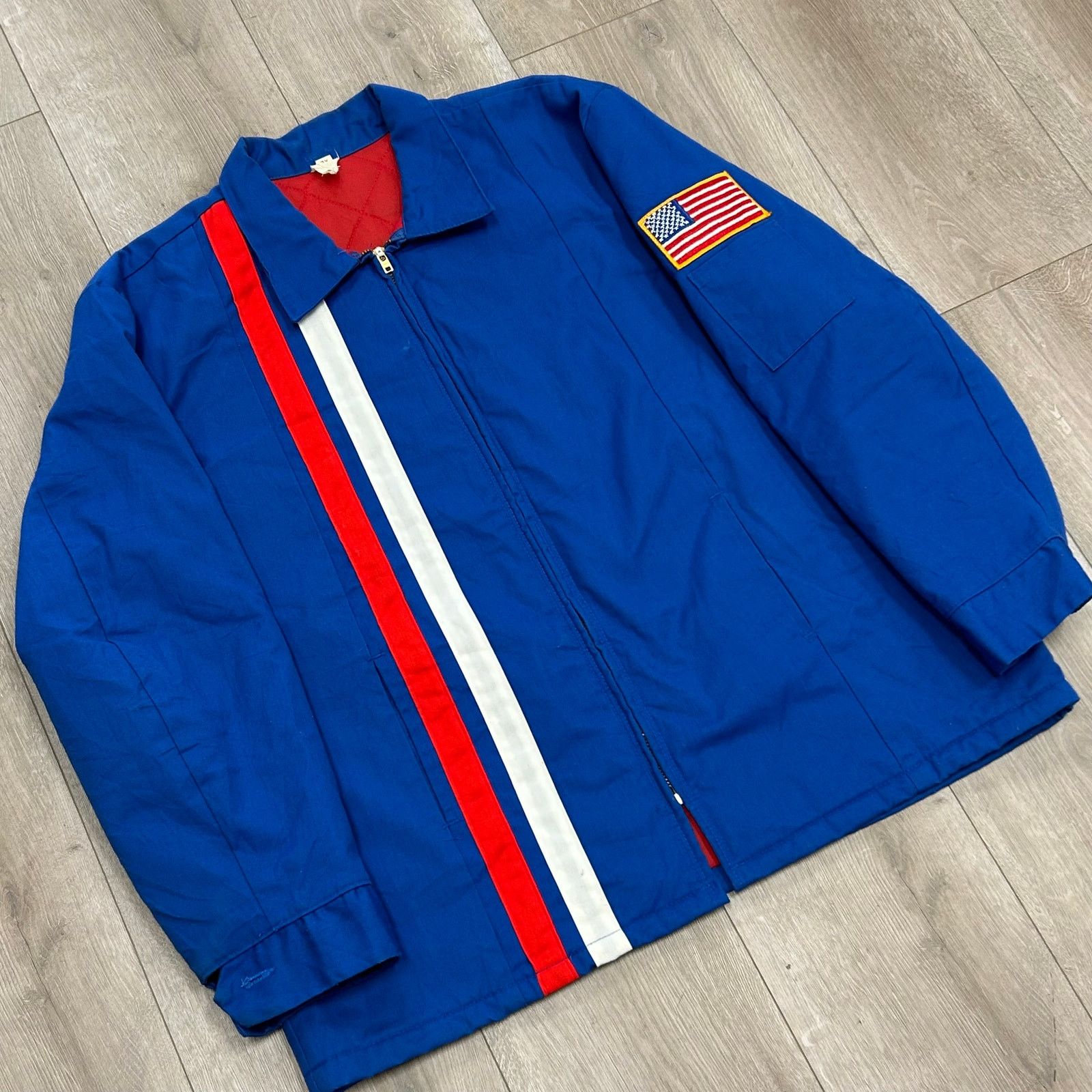 NASCAR Vintage 80s Blue Racing Jacket Coat Size XL B8 Size US XL / EU 56 / 4 - 2 Thumbnail