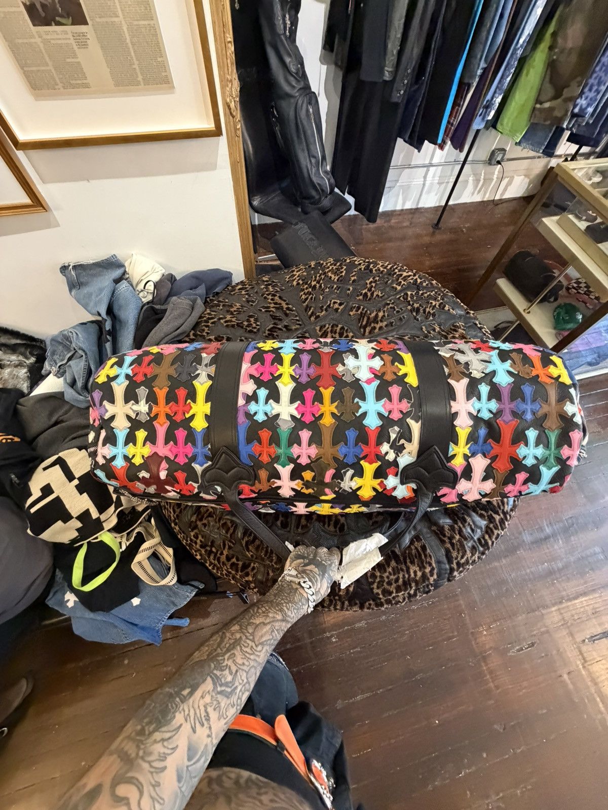 Chrome Hearts CHROME HEARTS XXXL JUMBO 105 CM DUFFLE CROSS BAG Size ONE SIZE - 16 Thumbnail