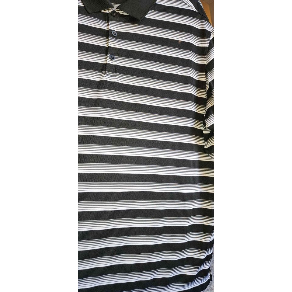 Nike Nike Mens XL Xlarge Standard Black White Short Sleeve Polo S Size US XL / EU 56 / 4 - 3 Thumbnail