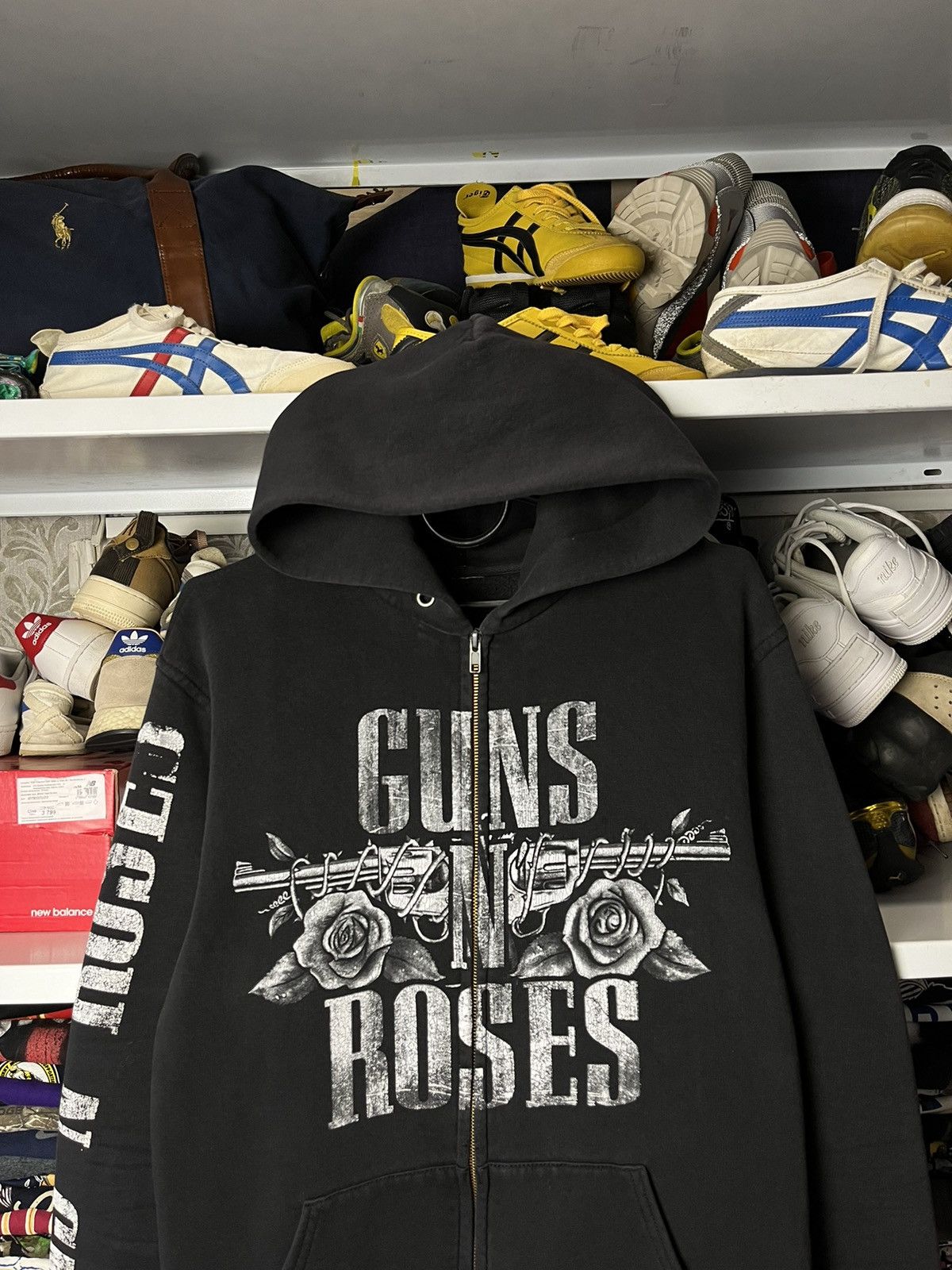 Band Tees Vintage Guns N Roses Distressed Faded Zip Hoodie Size US M / EU 48-50 / 2 - 2 Thumbnail