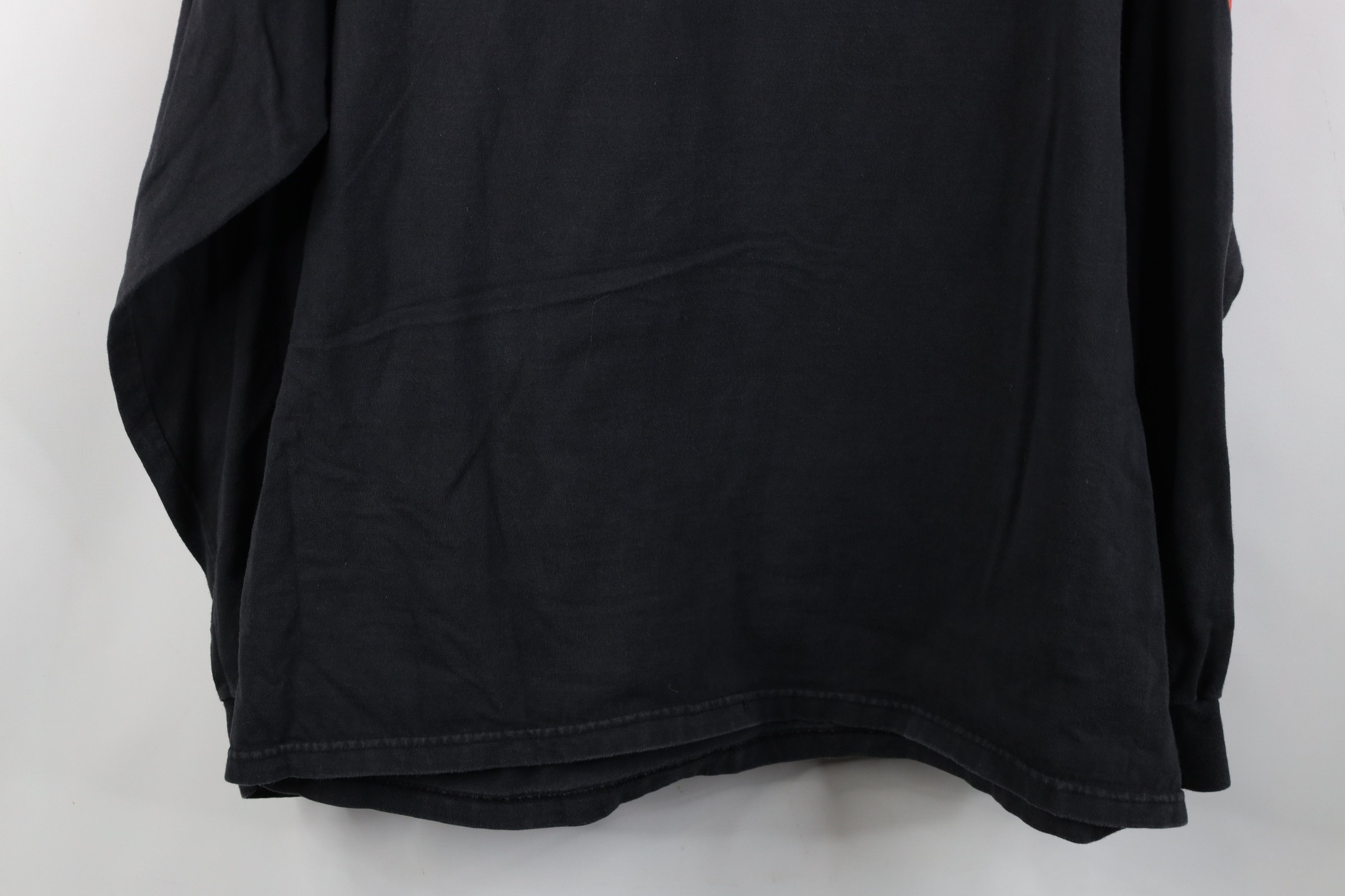 Vintage Vintage 90s Y2K Fire Flames Long Sleeve T-Shirt Black Size US XL / EU 56 / 4 - 16 Thumbnail
