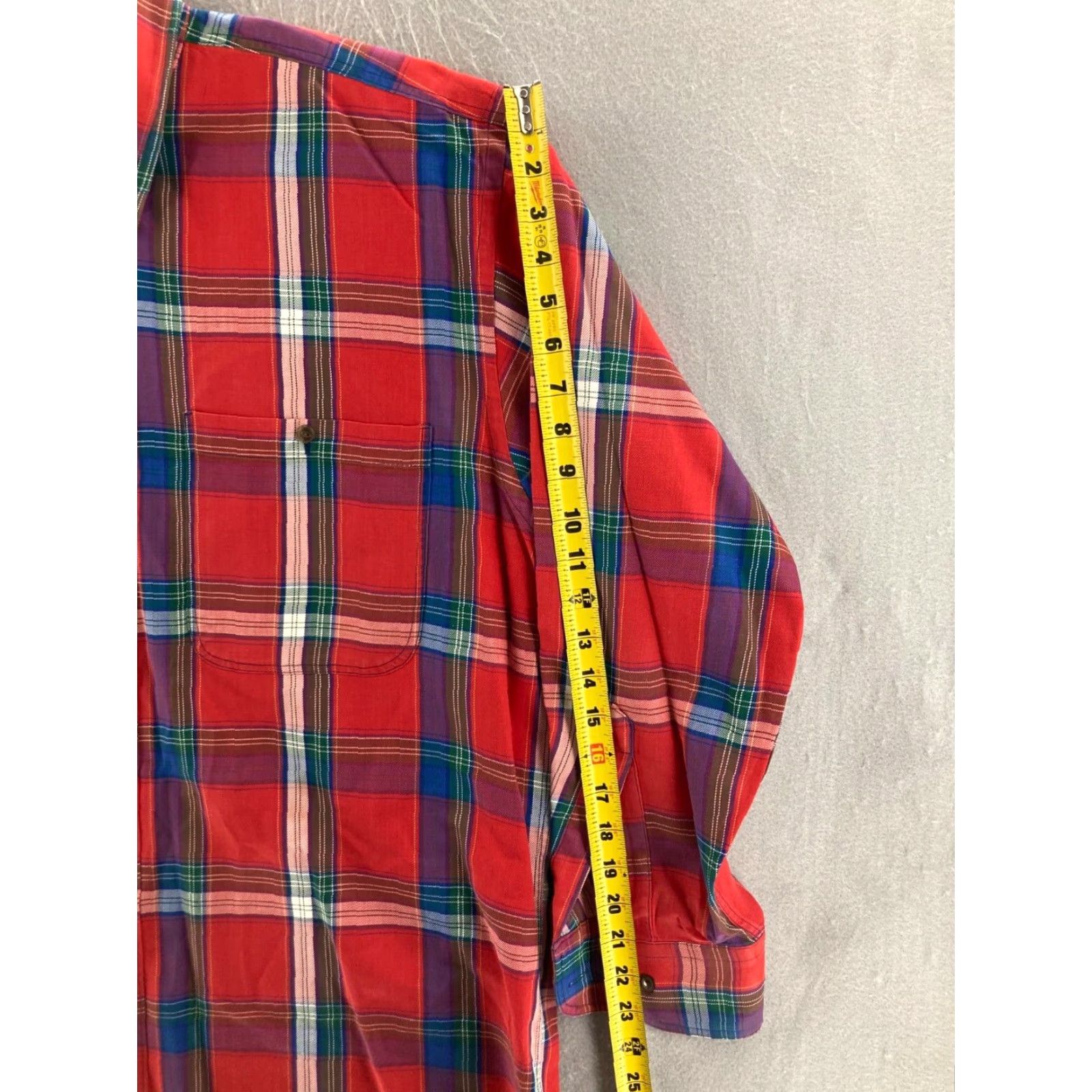 Chaps VINTAGE Chaps Shirt Men L Plaid Cotton Flannel Button-Up 90s Retro Red Adult Large Button-Down Size US L / EU 52-54 / 3 - 4 Thumbnail
