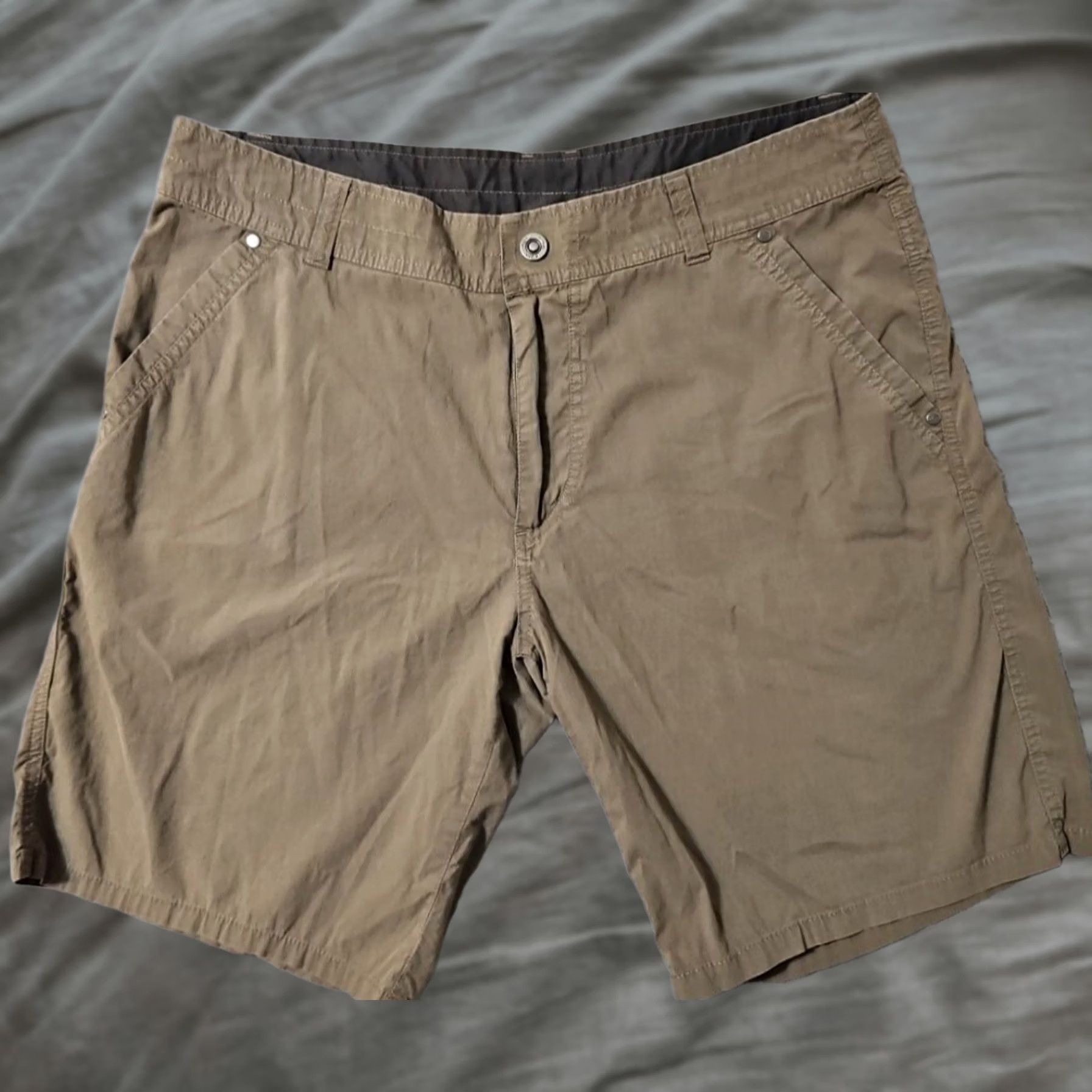 Vintage Kuhl Kontra Outdoor Hiking Shorts Mens 36 Brown Chino Flat Front 72% Cotton 26% Nylon 2% Spandex Size US 36 / EU 52 - 1 Thumbnail