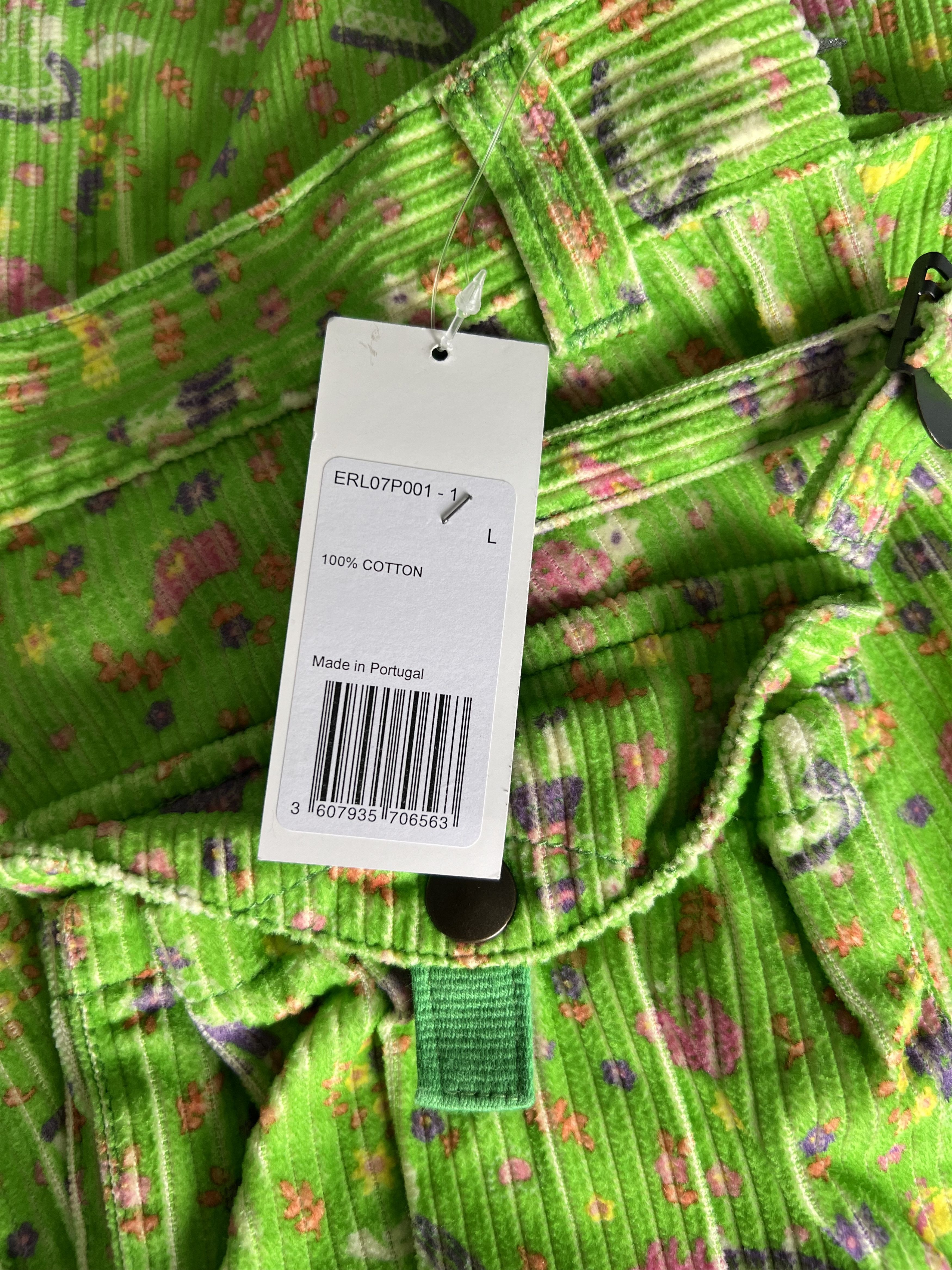 ERL ERL Printed Corduroy Cargo Pants in Green Size US 34 / EU 50 - 9 Thumbnail