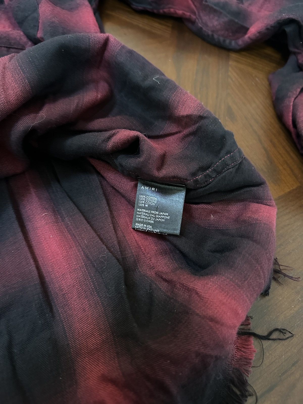 Amiri Amiri Distressed Flannel Size US XS / EU 42 / 0 - 8 Thumbnail