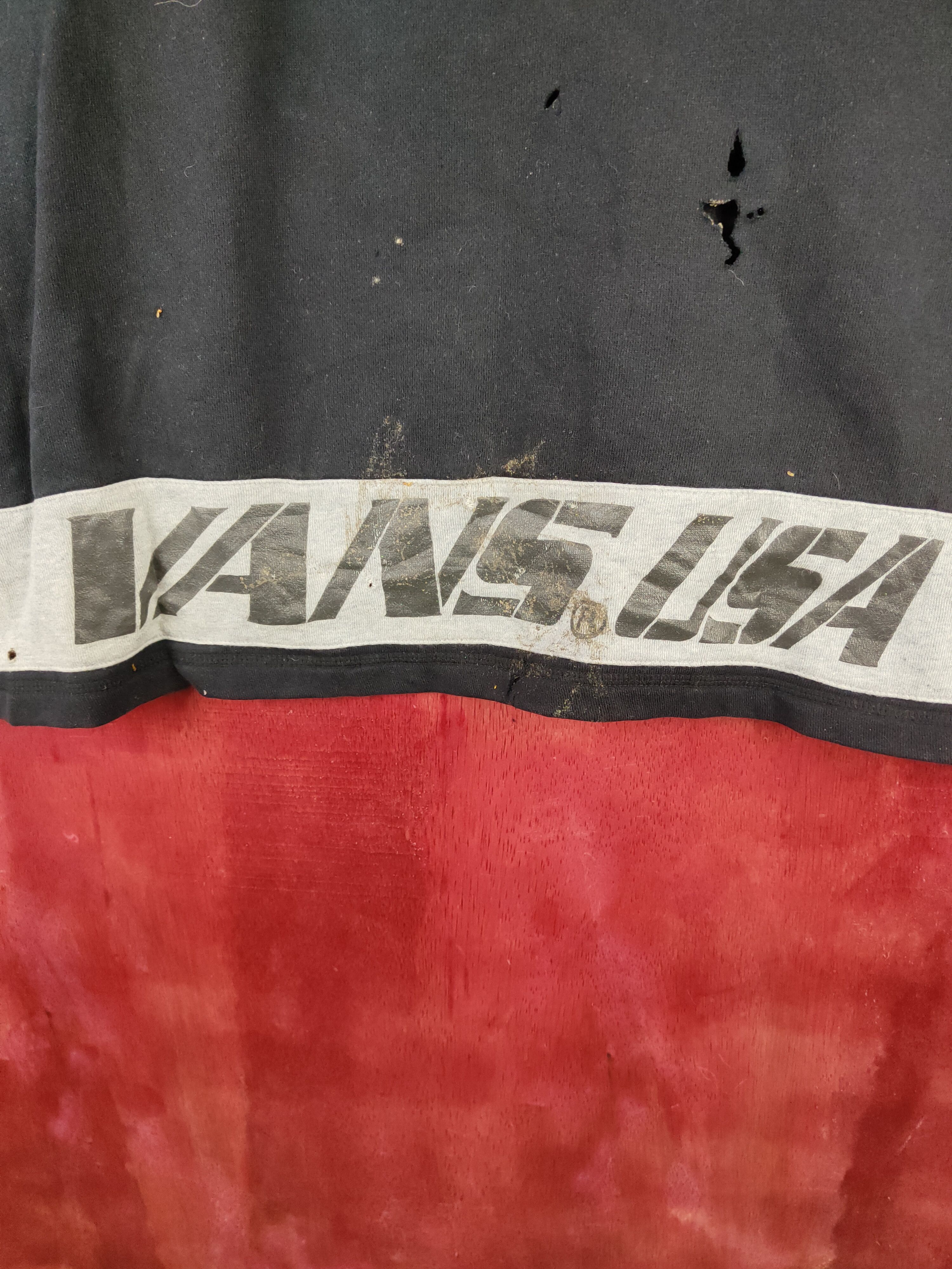 Japanese Brand × Vans × Vintage Vans Black ripped distressed vintage Sweatshirts #S2013 Size US XXL / EU 58 / 5 - 12 Thumbnail