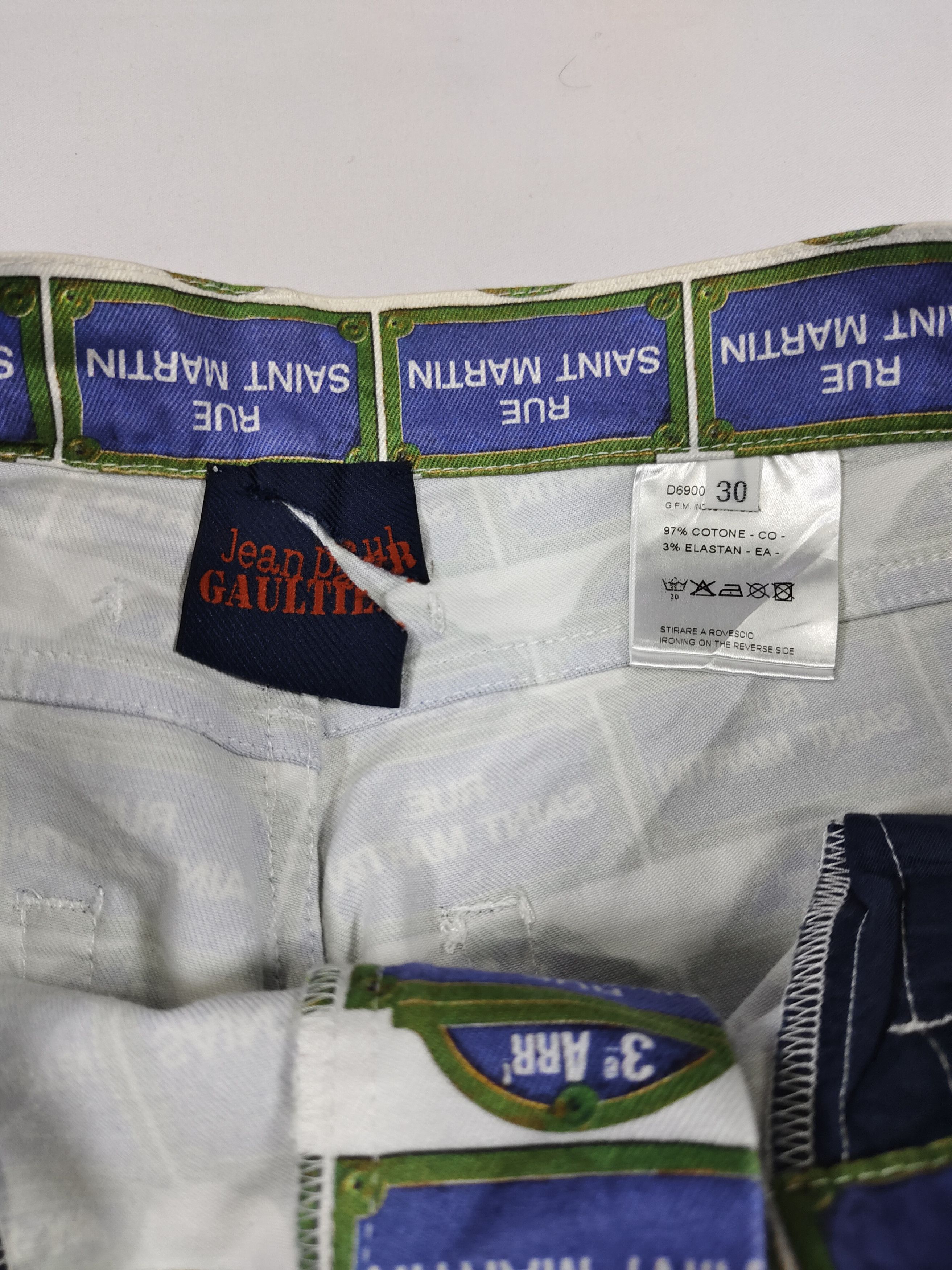 Jean Paul Gaultier JPG❤️‍🔥Paris Street Archive AOP Rue Saint Martin Print Jean Size US 31 - 8 Thumbnail