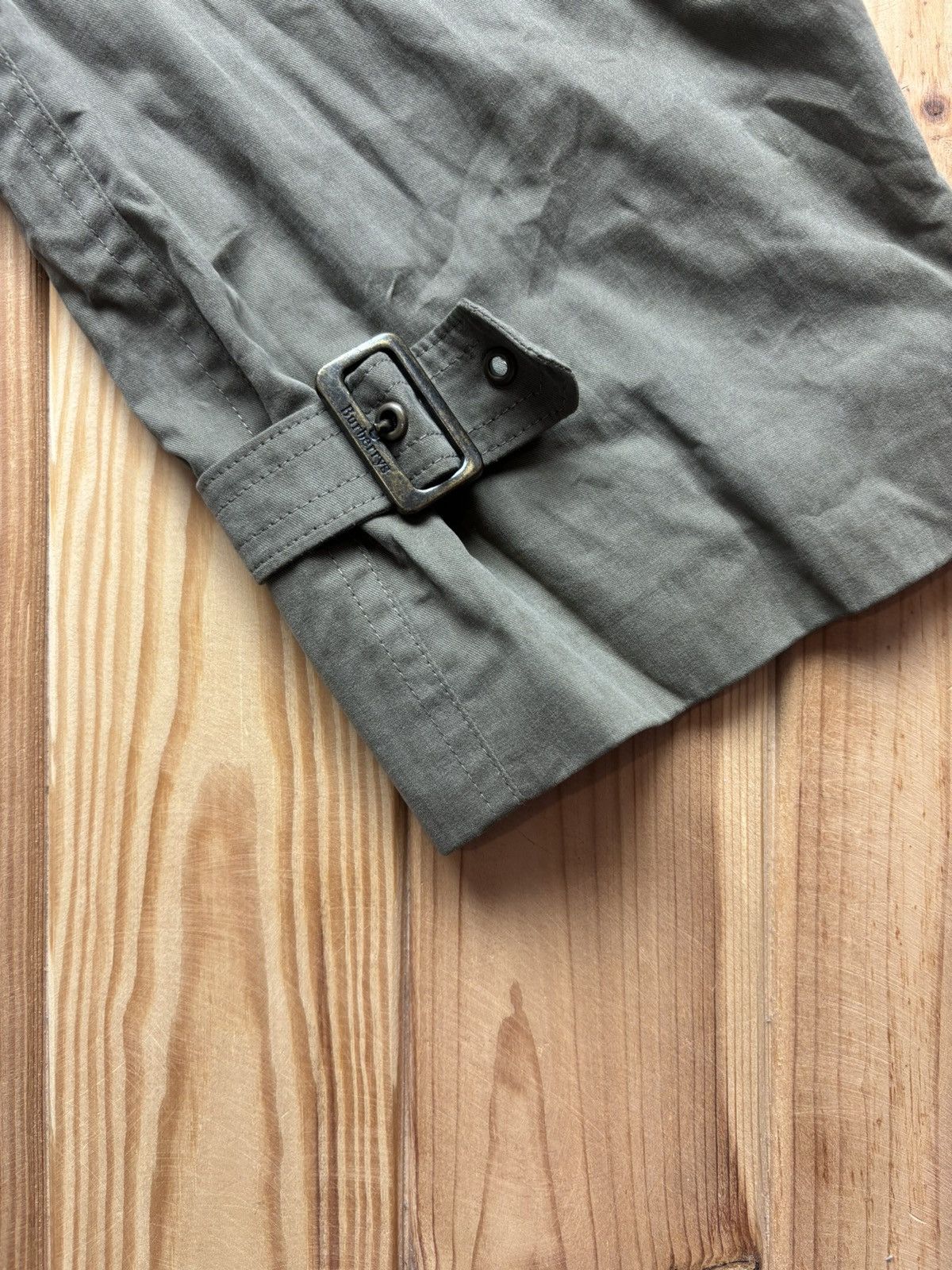 Burberry Burberrys Nova Check Vintage Trench Coat Olive Size US L / EU 52-54 / 3 - 3 Thumbnail