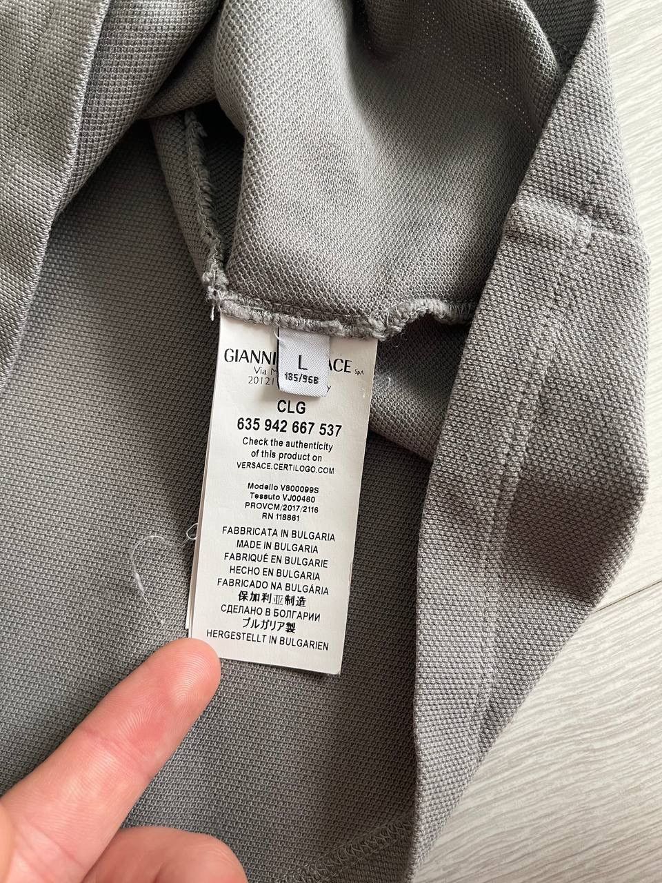 Versace × Versace Jeans Couture × Versus Versace Versace Collection Gray Polo Shirt Size US L / EU 52-54 / 3 - 15 Thumbnail