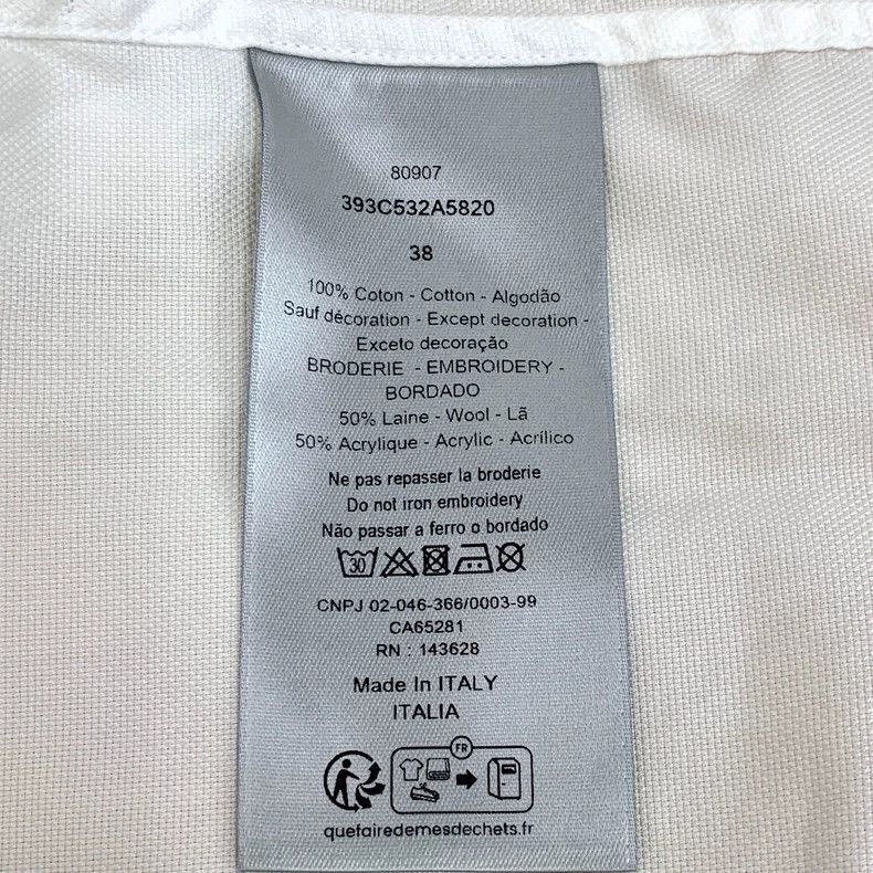 Dior Dior 23 styles of white pocket letter embroidery cotton la Size XS / US 0-2 / IT 36-38 - 7 Thumbnail