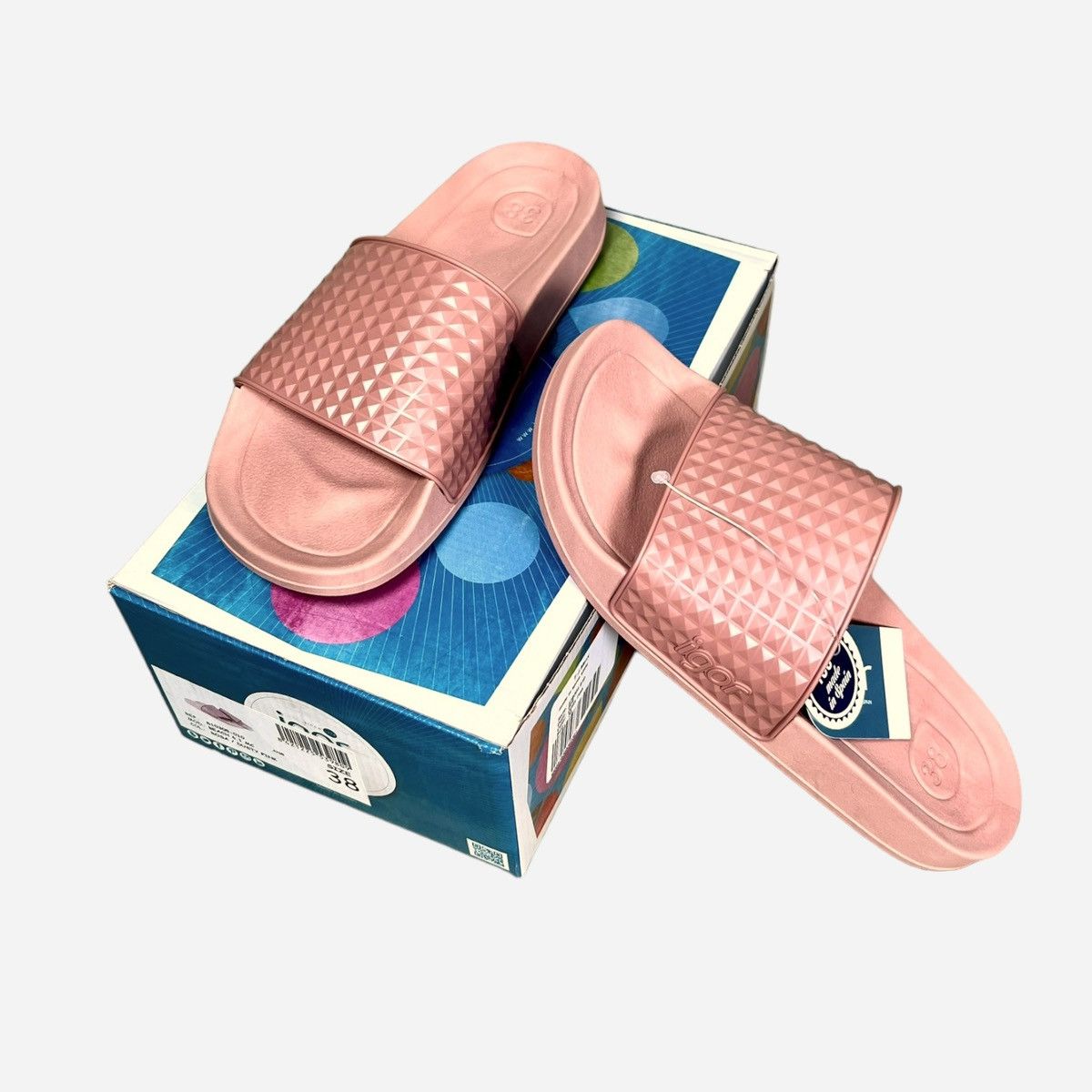Other Igor Rosa Dusty Pink Beach Cloud Women’s Slides sz 7.5 Size US 7.5 / IT 37.5 - 4 Thumbnail