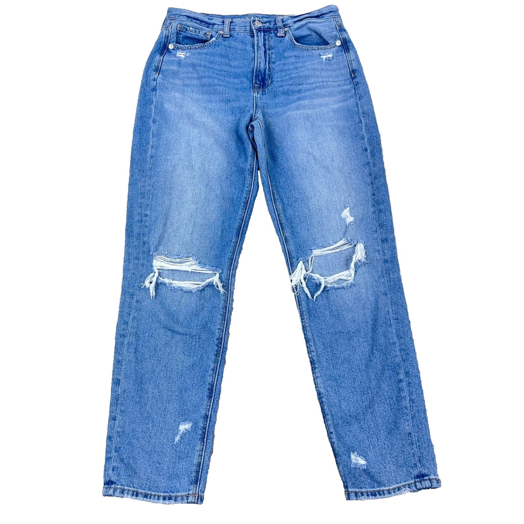 American Eagle Outfitters VINTAGE American Eagle Jeans Women 6 Mom Jean High Waist Ripped Distressed Baggy N Size 28" / US 6 / IT 42 - 2 Thumbnail