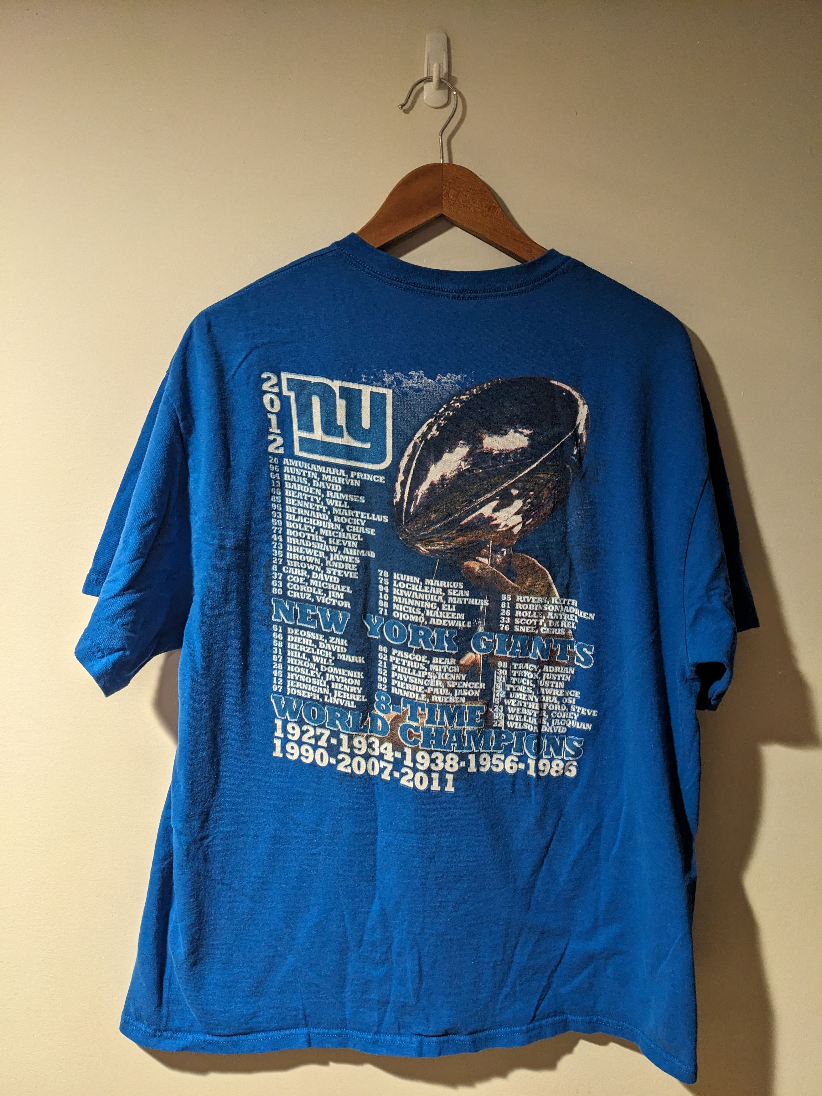 NFL × Vintage Vintage 2012 New York Giants NFL Football World T-Shirt Size US XL / EU 56 / 4 - 1 Thumbnail