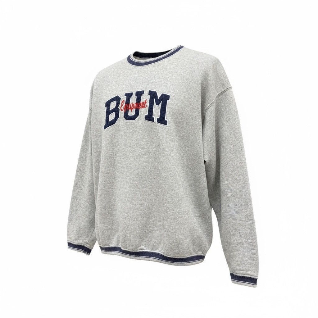 B.U.M Equipment Vintage Bum Equipment Sweatshirt Grey Blue Pullover Size S/M Size US M / EU 48-50 / 2 - 2 Thumbnail