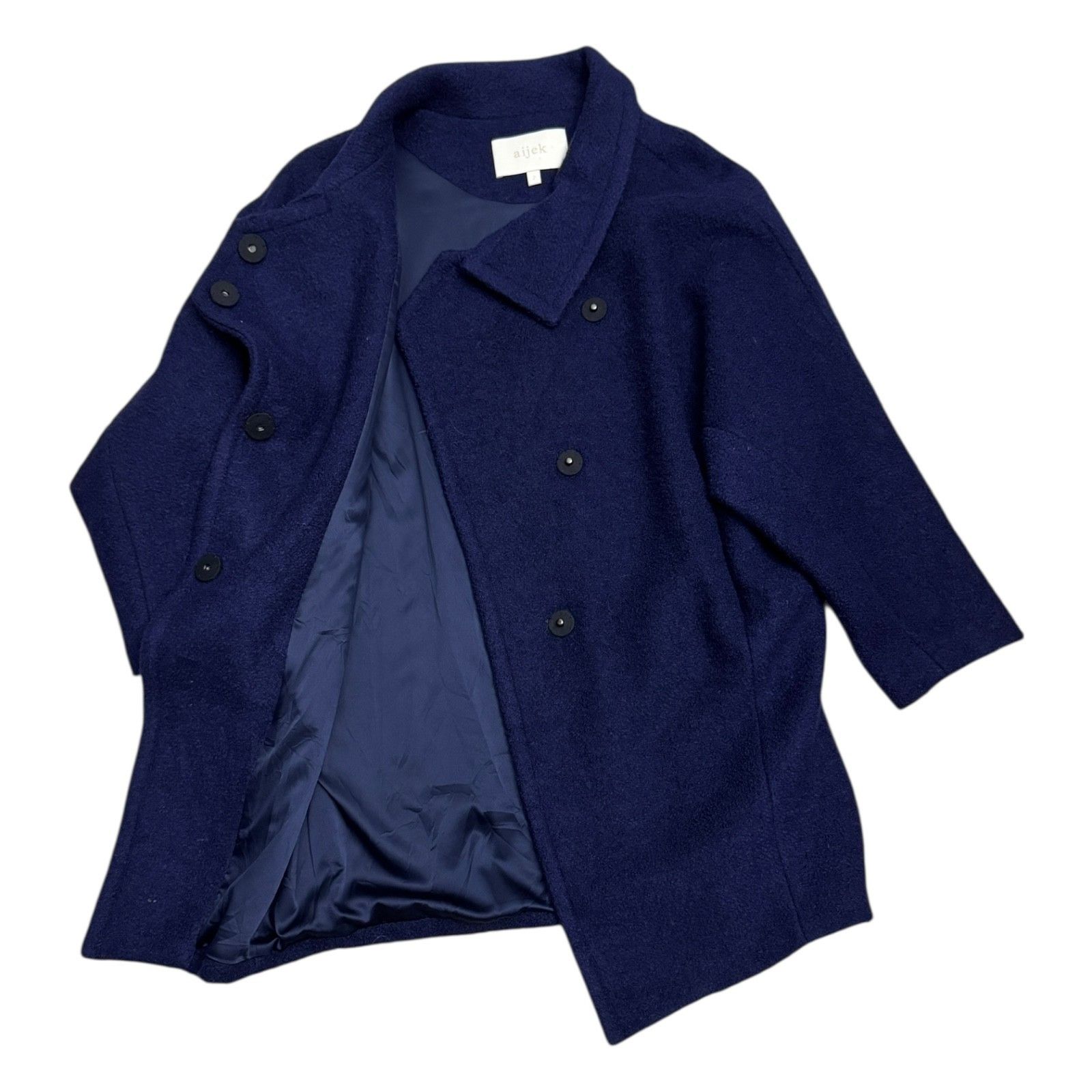 Other AIJEK Wool Luxury Designer Business Casual Winter Pea Coat 2 Size XS / US 0-2 / IT 36-38 - 2 Thumbnail