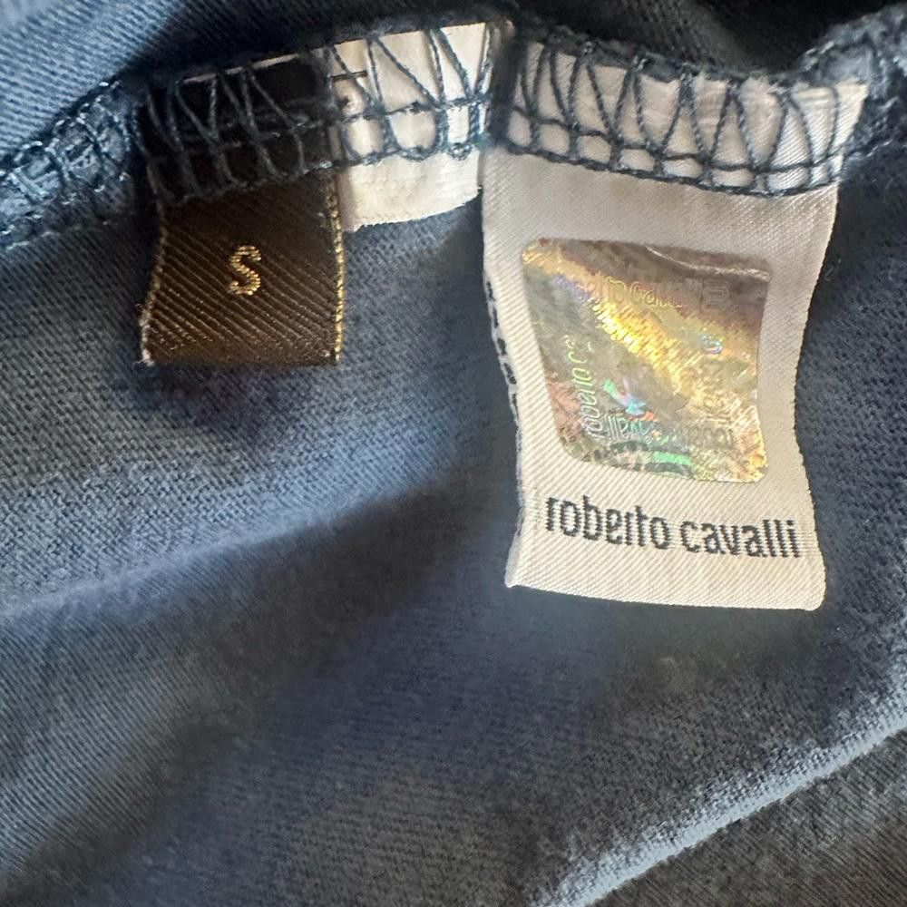 Roberto Cavalli ROBERTO CAVALLI Graphic Tee T-shirt Snake Navy Blue Small Size US S / EU 44-46 / 1 - 6 Thumbnail