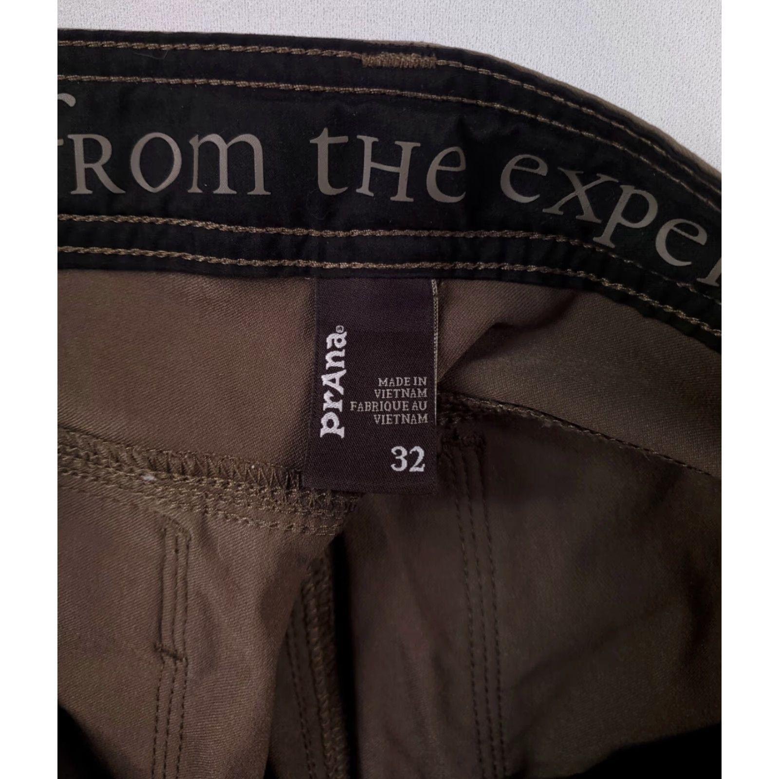 Prana prAna Stretch Zion Pants Hiking Performance Brown Mens 34 Inseam 32 Chino Stretch Pants 90s? Size US 34 / EU 50 - 3 Thumbnail