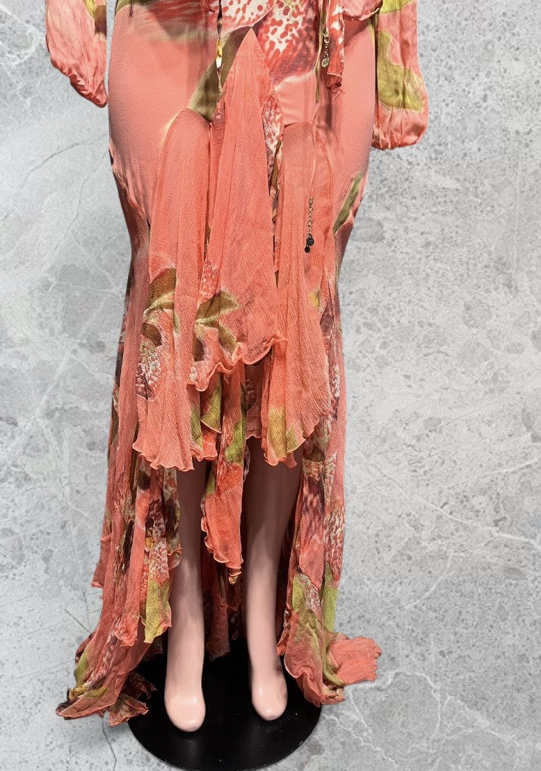 Roberto Cavalli S/S 2005 ROBERTO CAVALLI SILK CHIFFON GOWN W MESH CARDIGAN Size XS / US 0-2 / IT 36-38 - 3 Thumbnail
